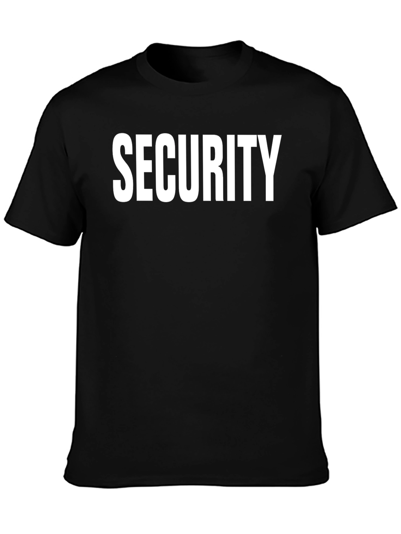 Security T-Shirt - Bold White Print on Black