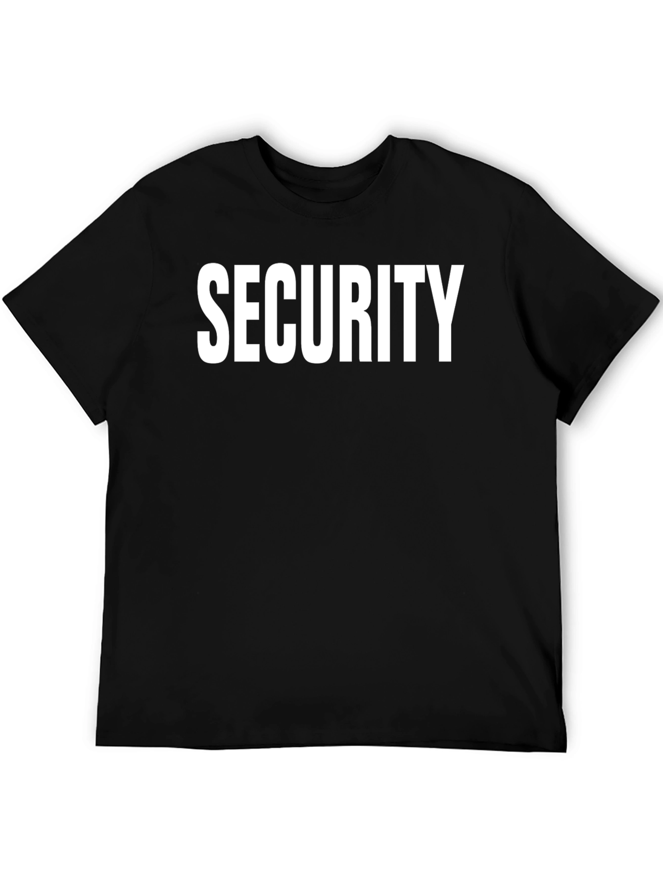 Security T-Shirt - Bold White Print on Black