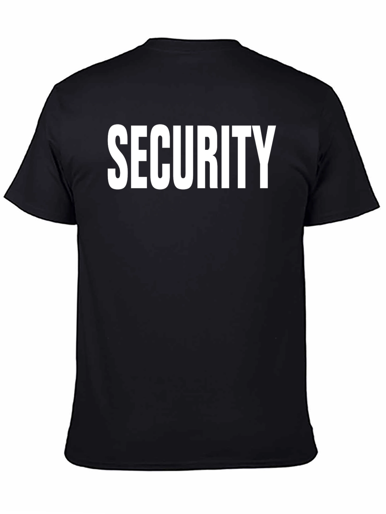 Security T-Shirt - Bold White Print on Black