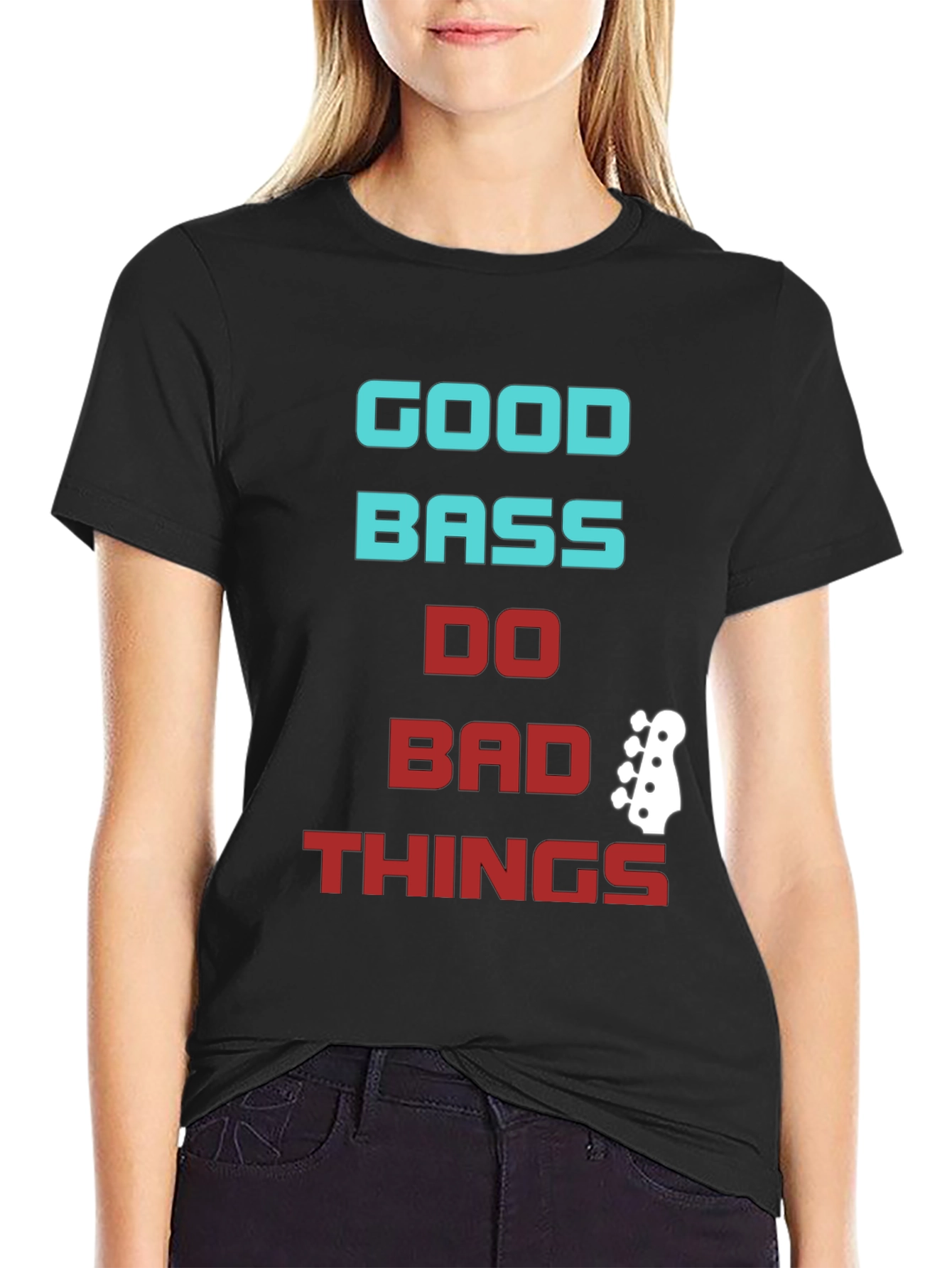 Good Bass Do Bad Things Graphic Tee - Black