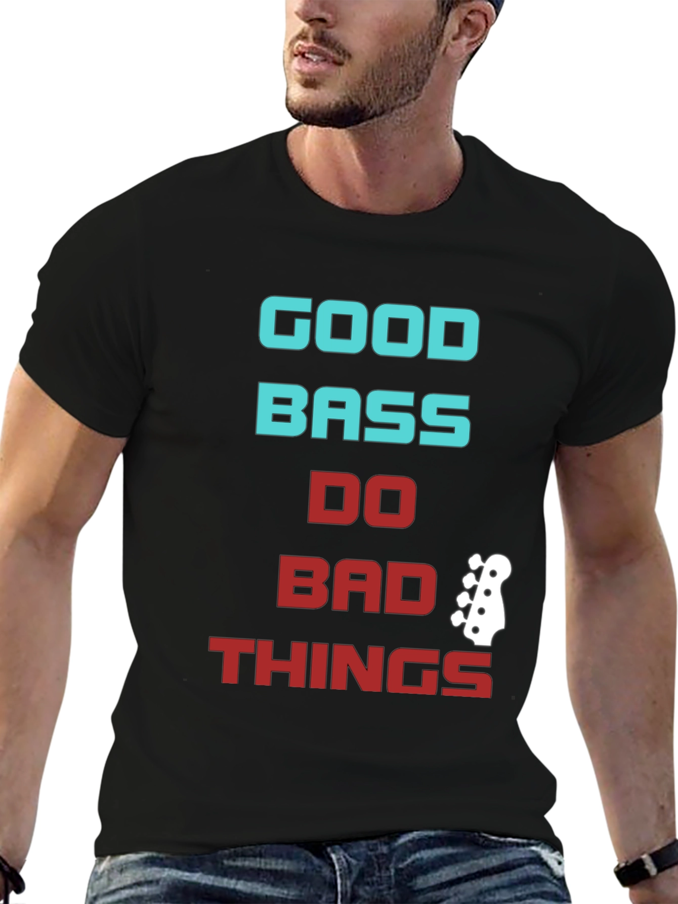 Good Bass Do Bad Things Graphic Tee - Black