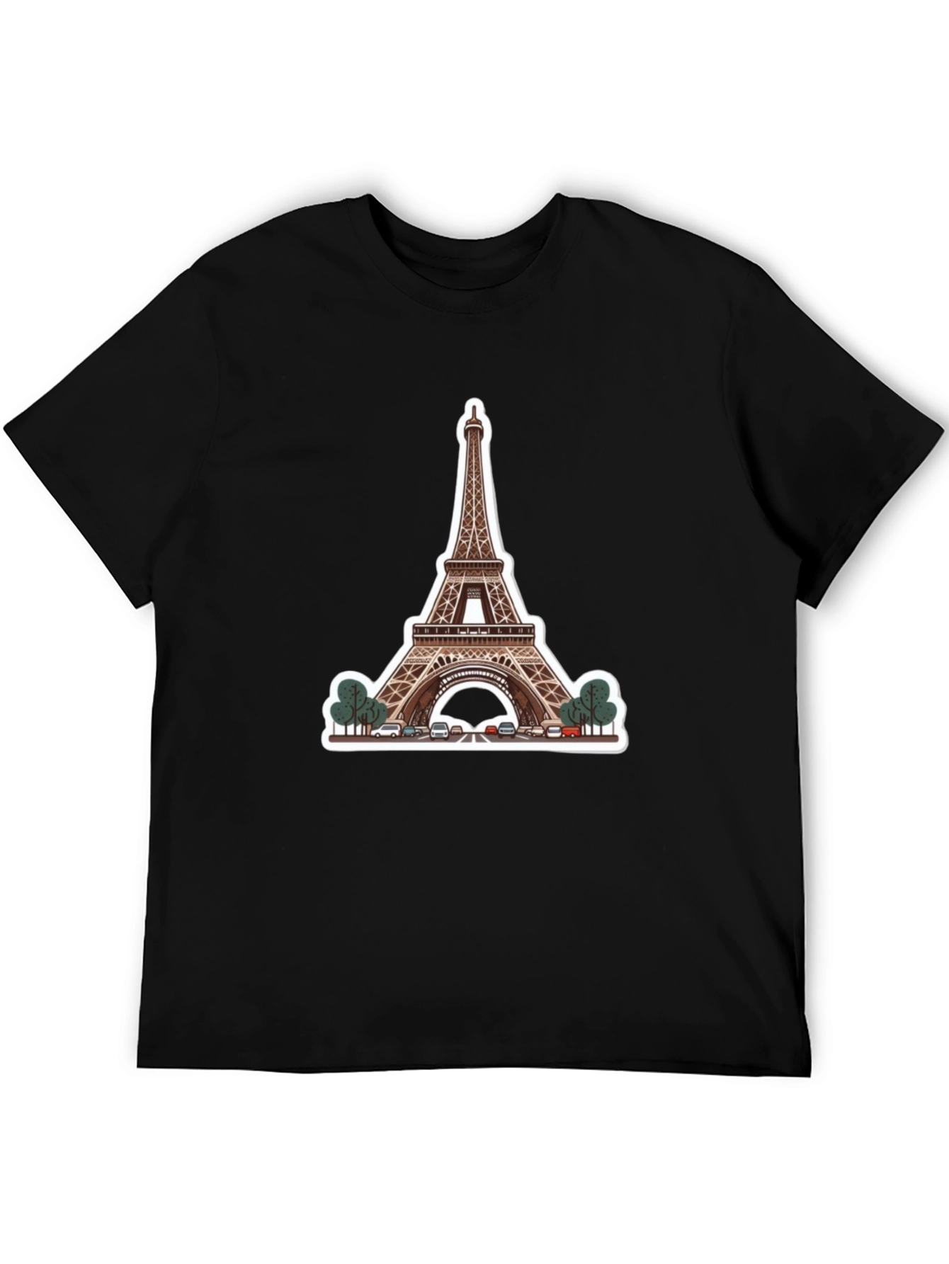 Eiffel Tower Graphic Black T-Shirt
