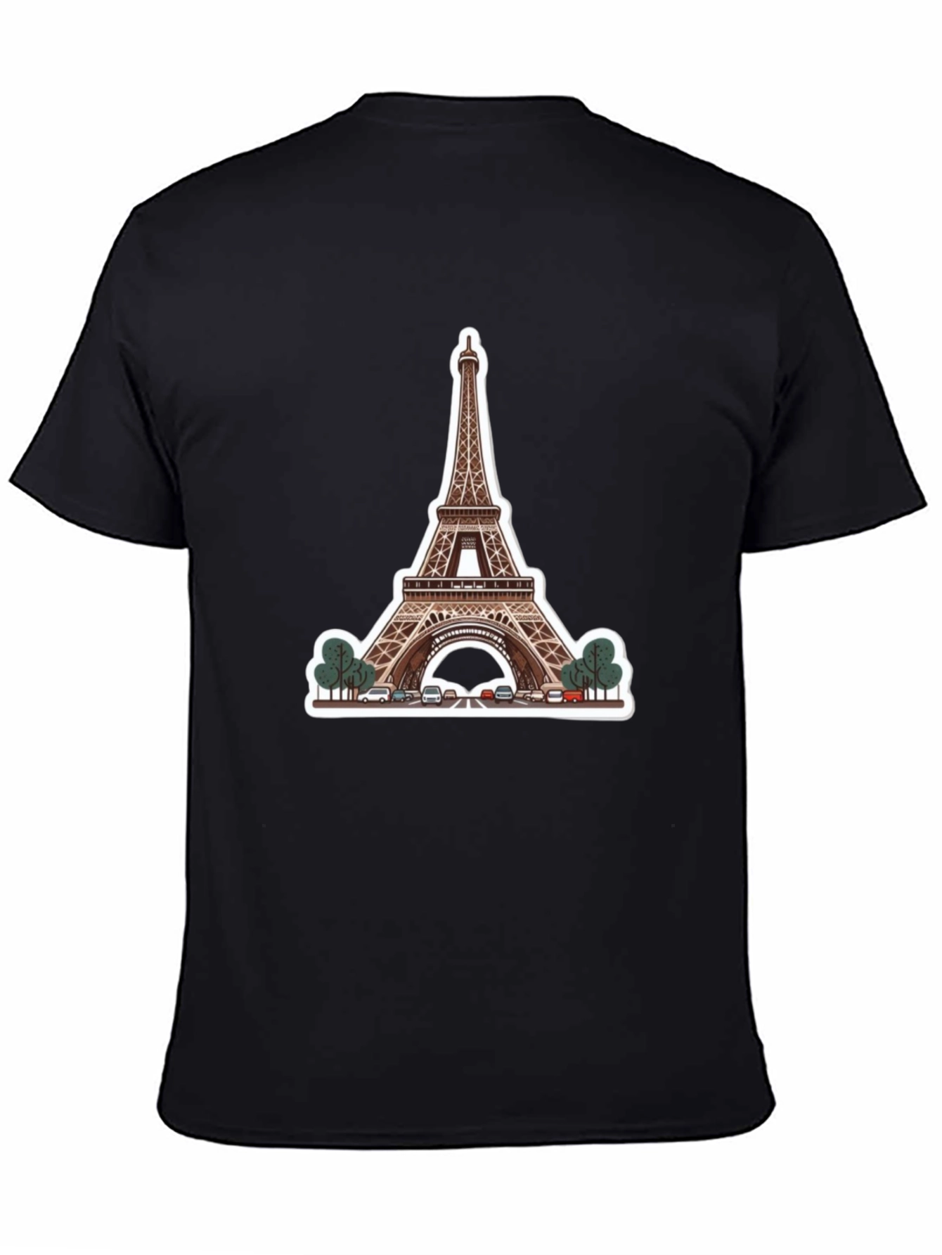 Eiffel Tower Graphic Black T-Shirt