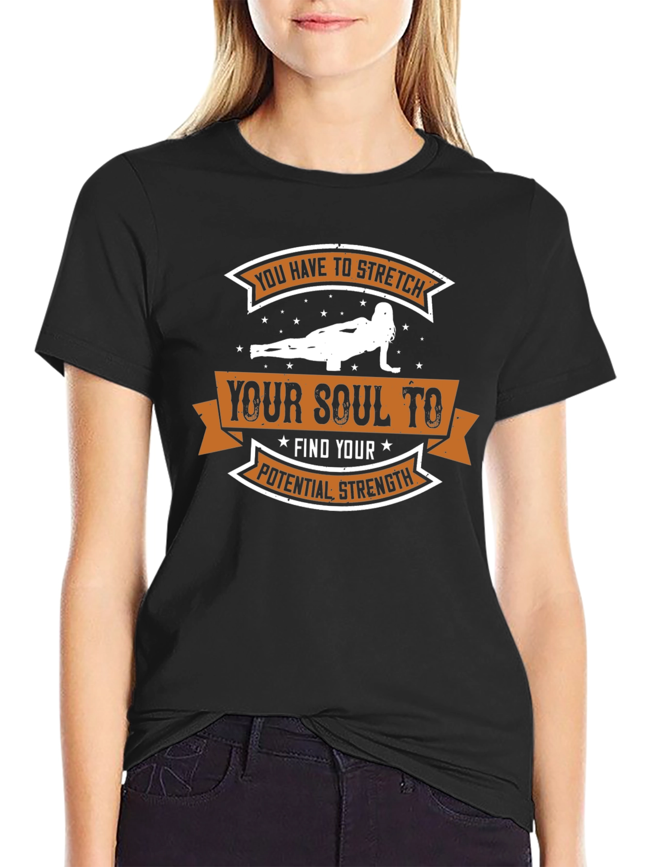 Stretch Your Soul T-Shirt - Motivational Workout Tee