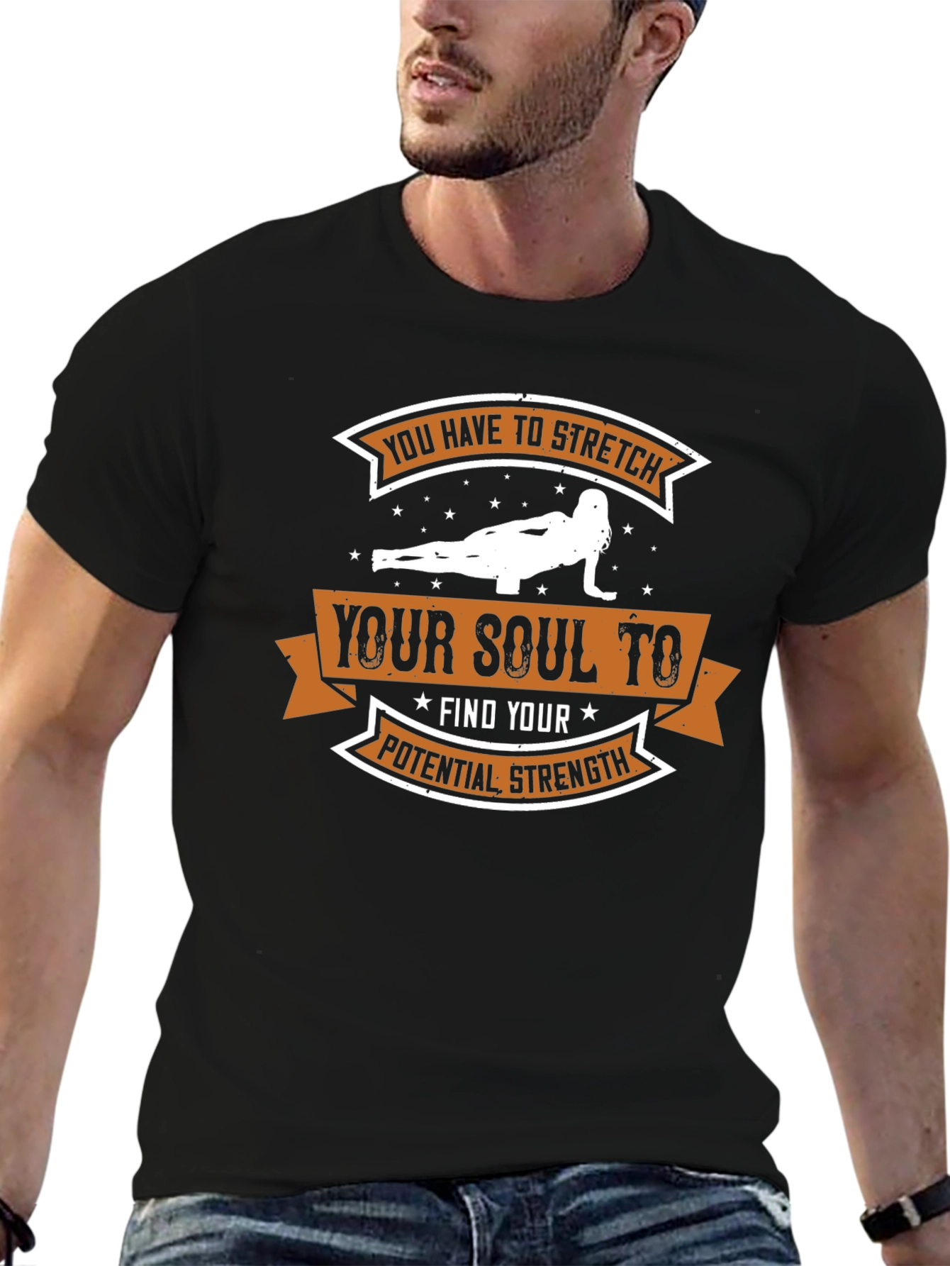 Stretch Your Soul T-Shirt - Motivational Workout Tee