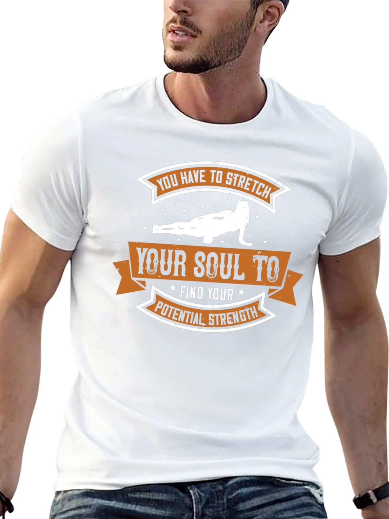 Stretch Your Soul T-Shirt - Motivational Workout Tee