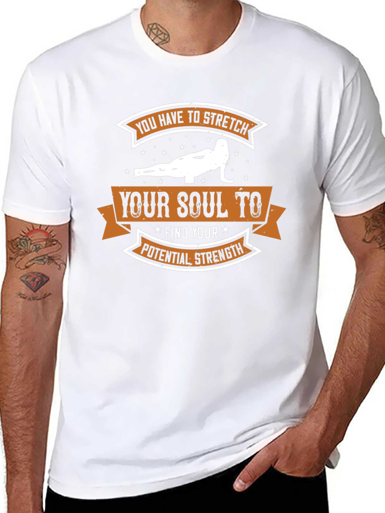 Stretch Your Soul T-Shirt - Motivational Workout Tee