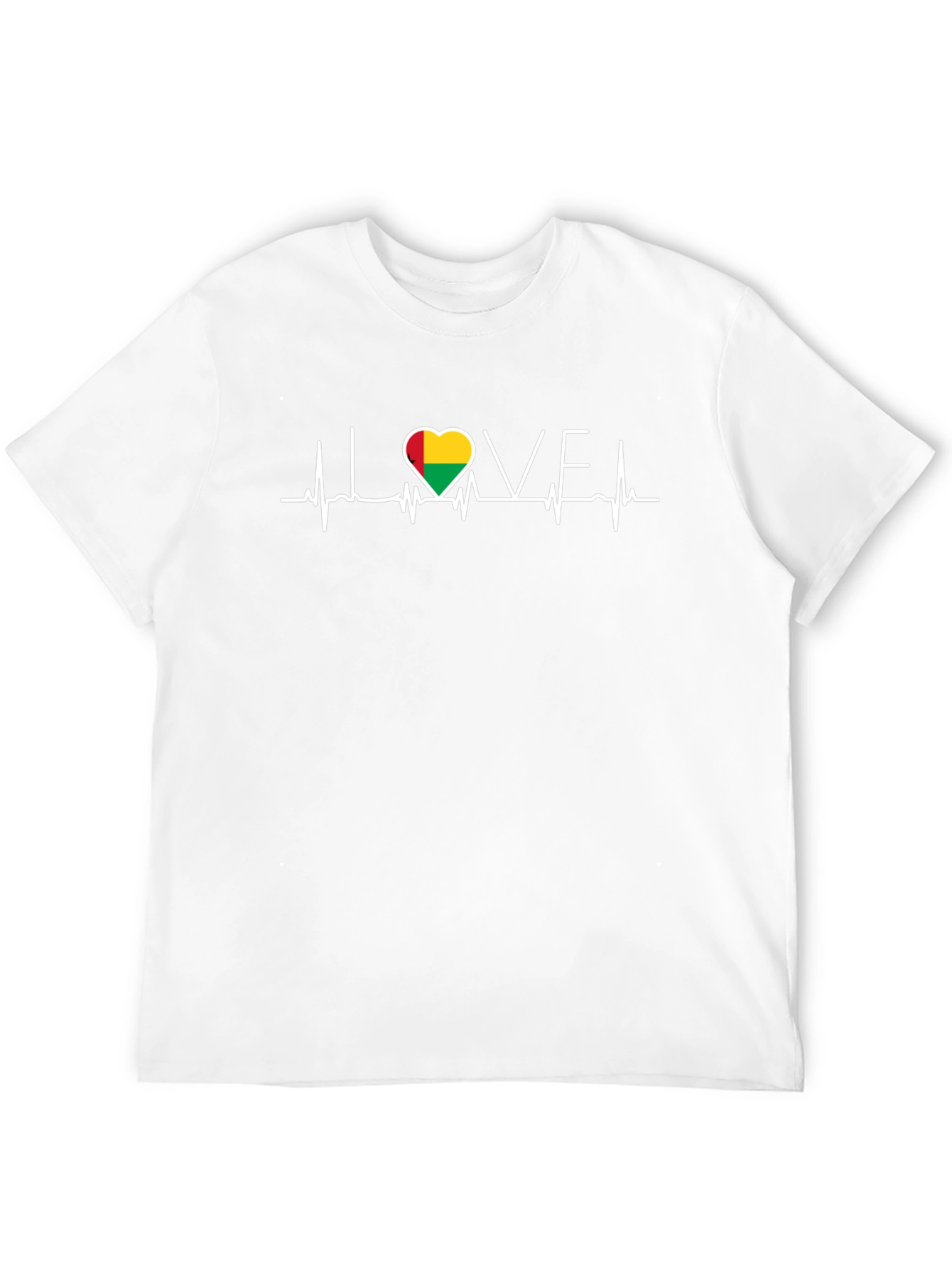 I Love Guinea-Bissau Heartbeat T-Shirt
