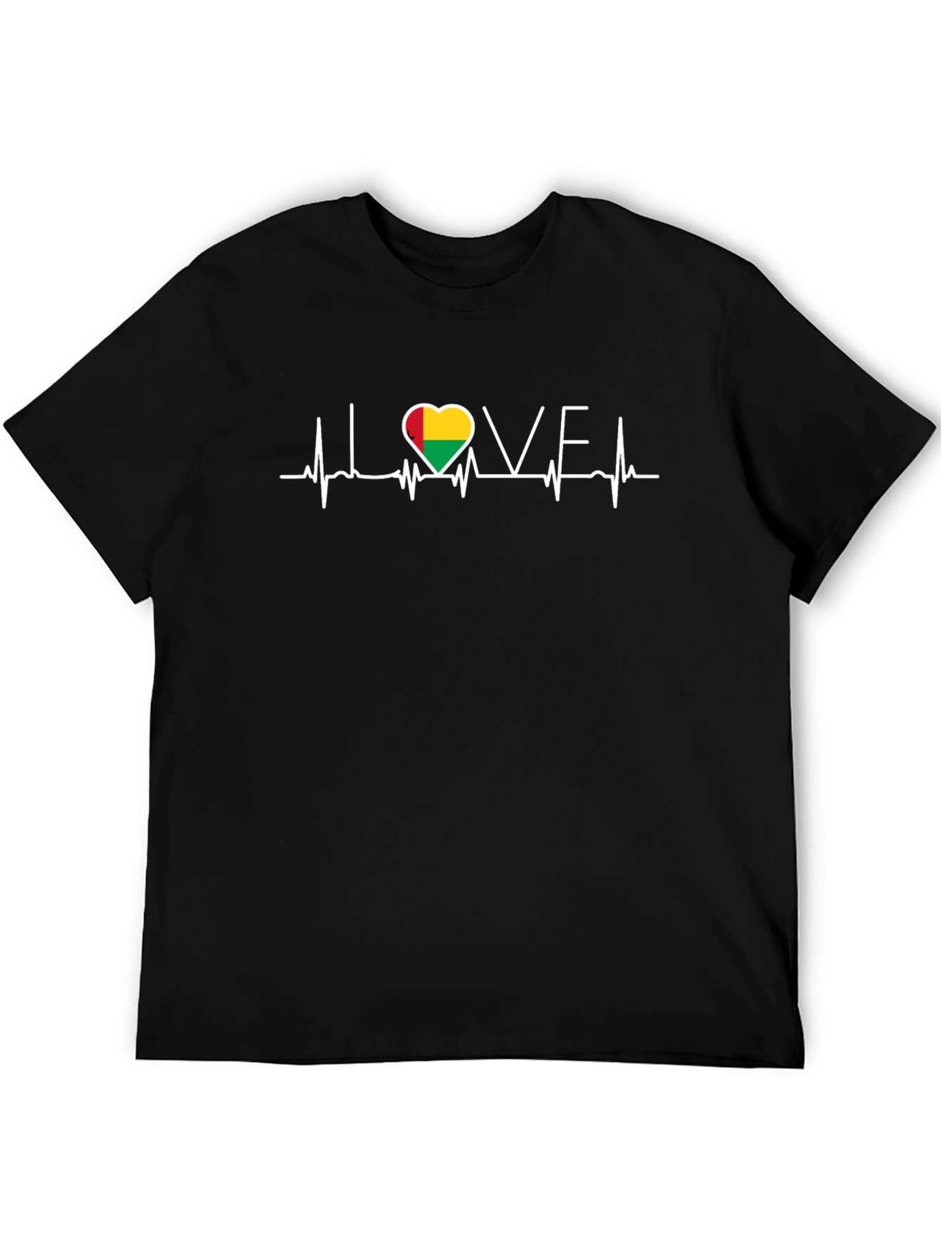 I Love Guinea-Bissau Heartbeat T-Shirt