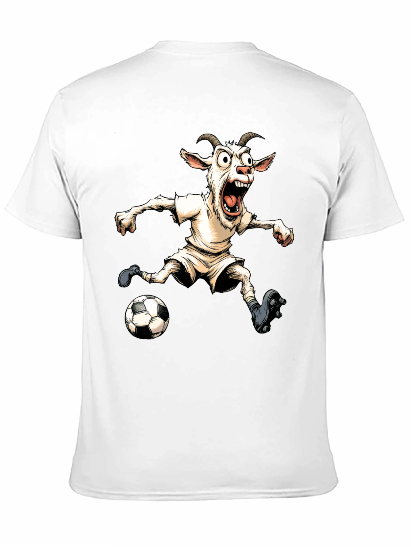 Goat Soccer Player Graphic T-Shirt