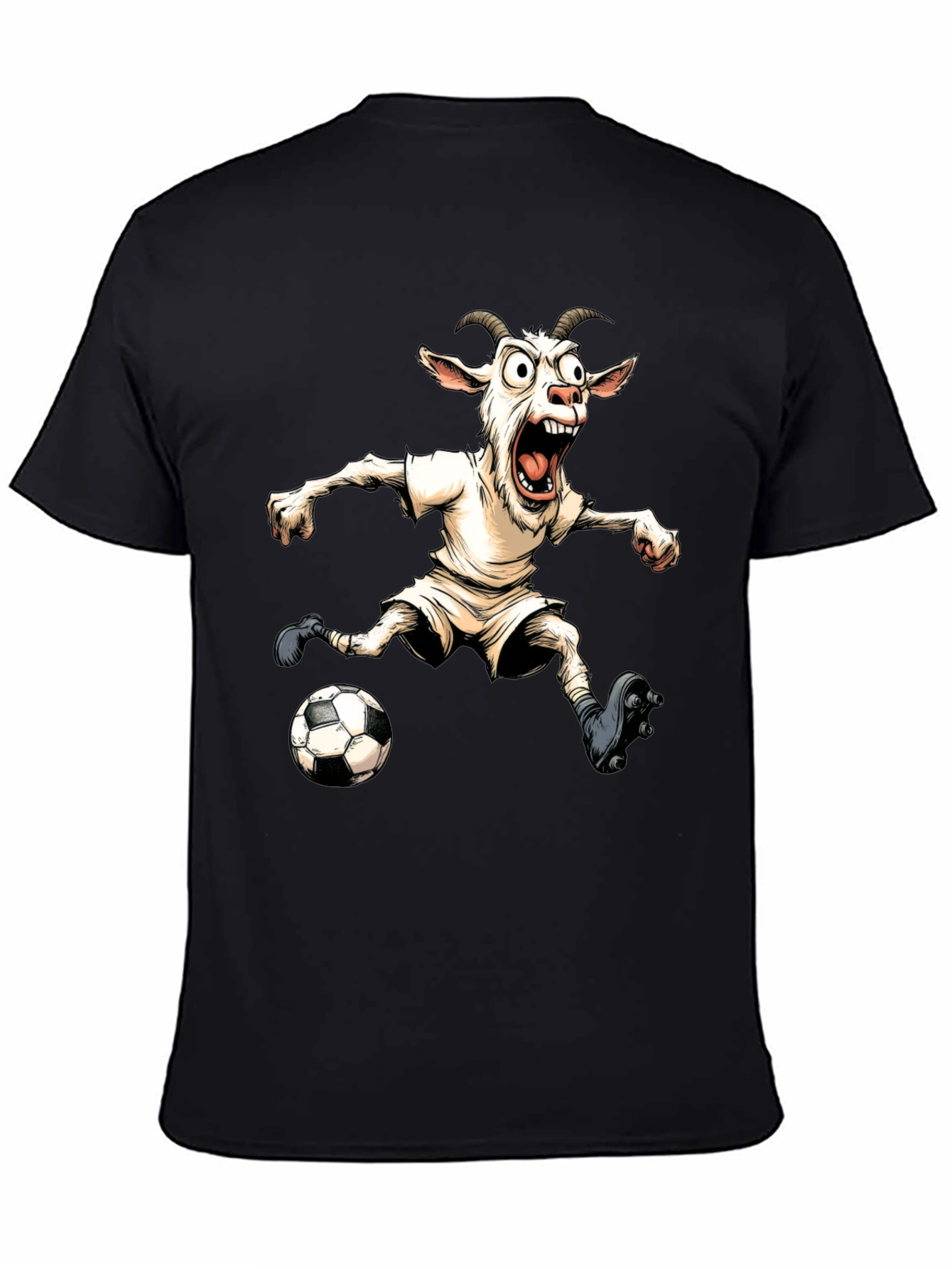 Goat Soccer Player Graphic T-Shirt