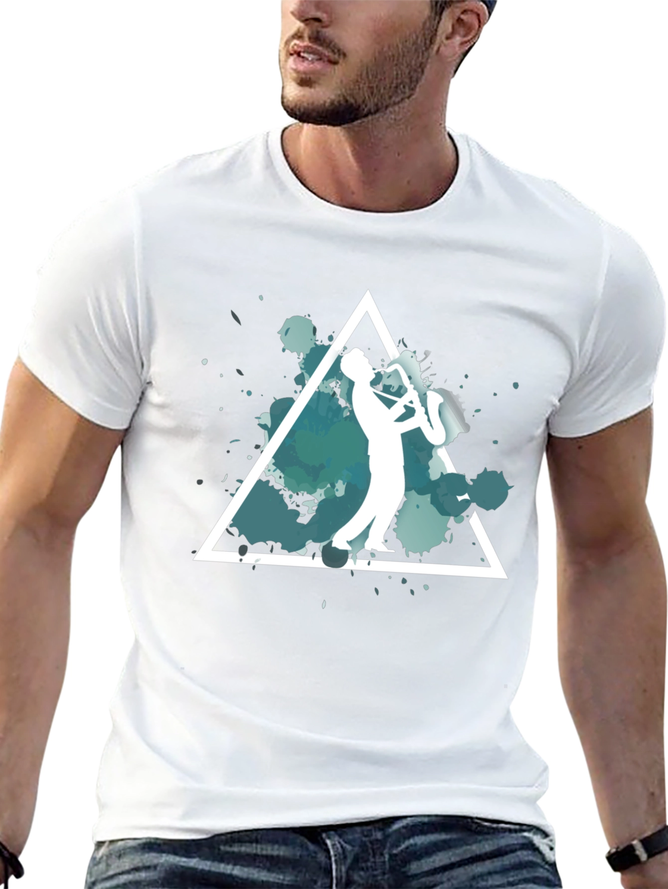 Jazz Player Graphic Tee - Cool & Unique Design