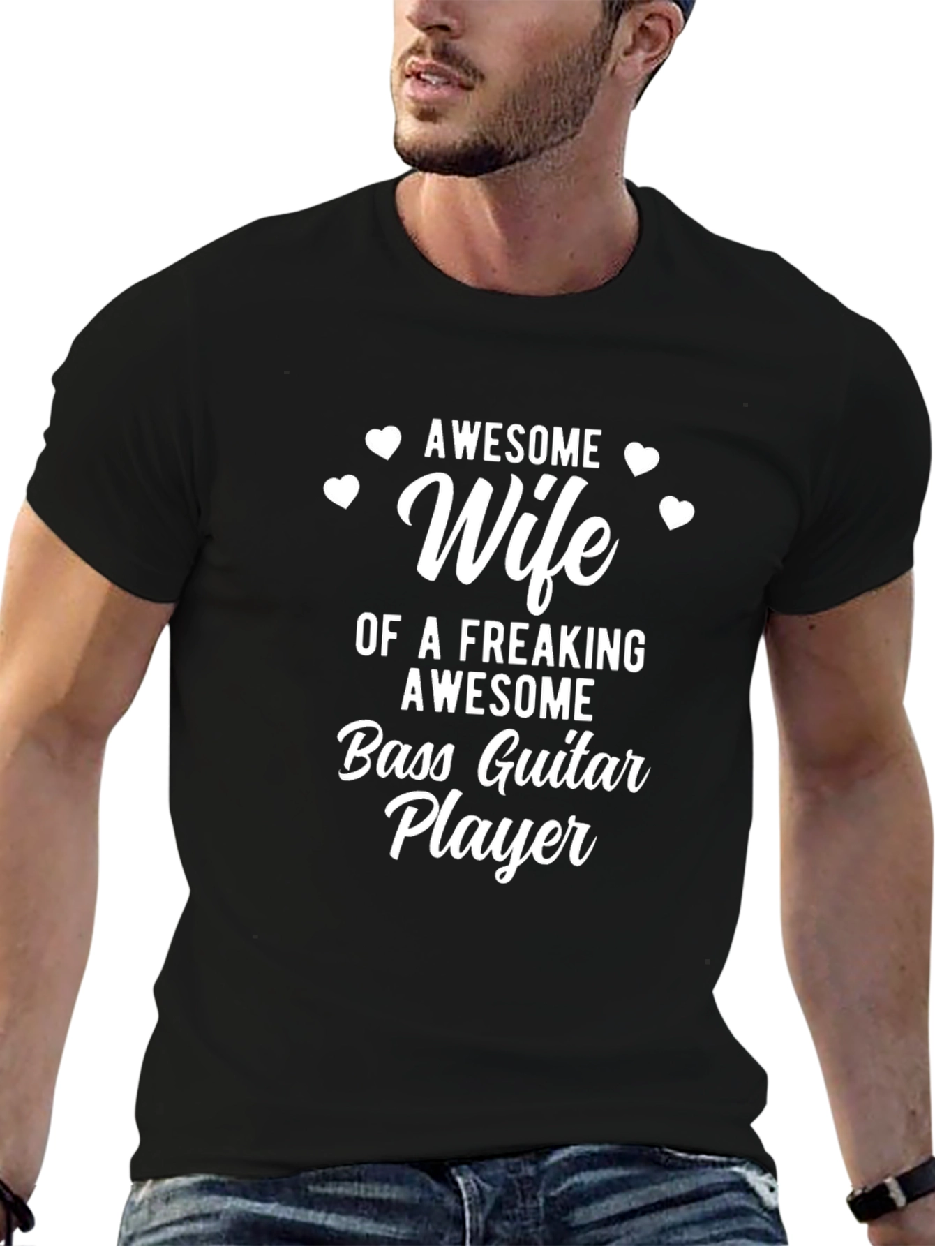 Awesome Wife Bass Guitar Player T-Shirt