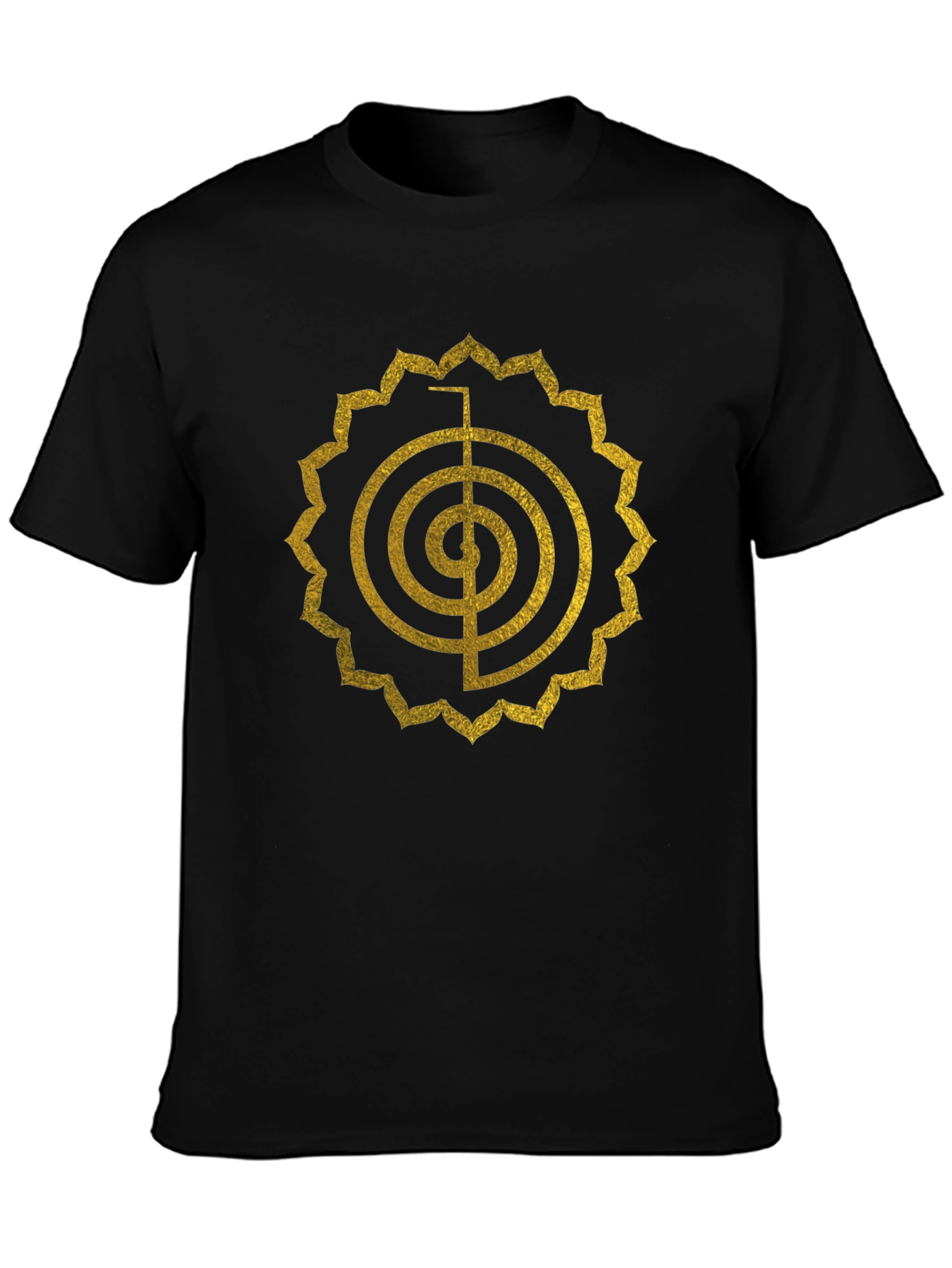 Reiki Symbol Graphic Tee - Black Cotton Blend