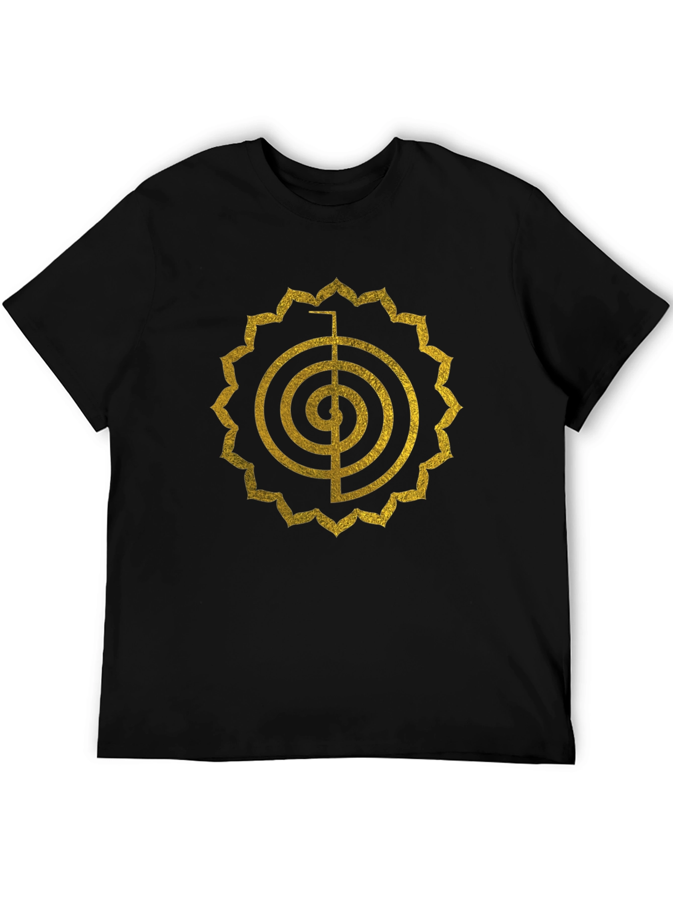 Reiki Symbol Graphic Tee - Black Cotton Blend