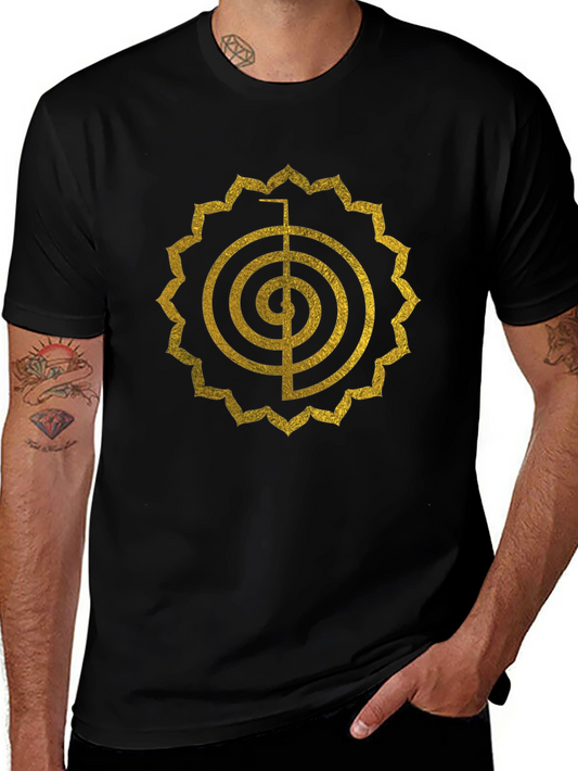 Reiki Symbol Graphic Tee - Black Cotton Blend