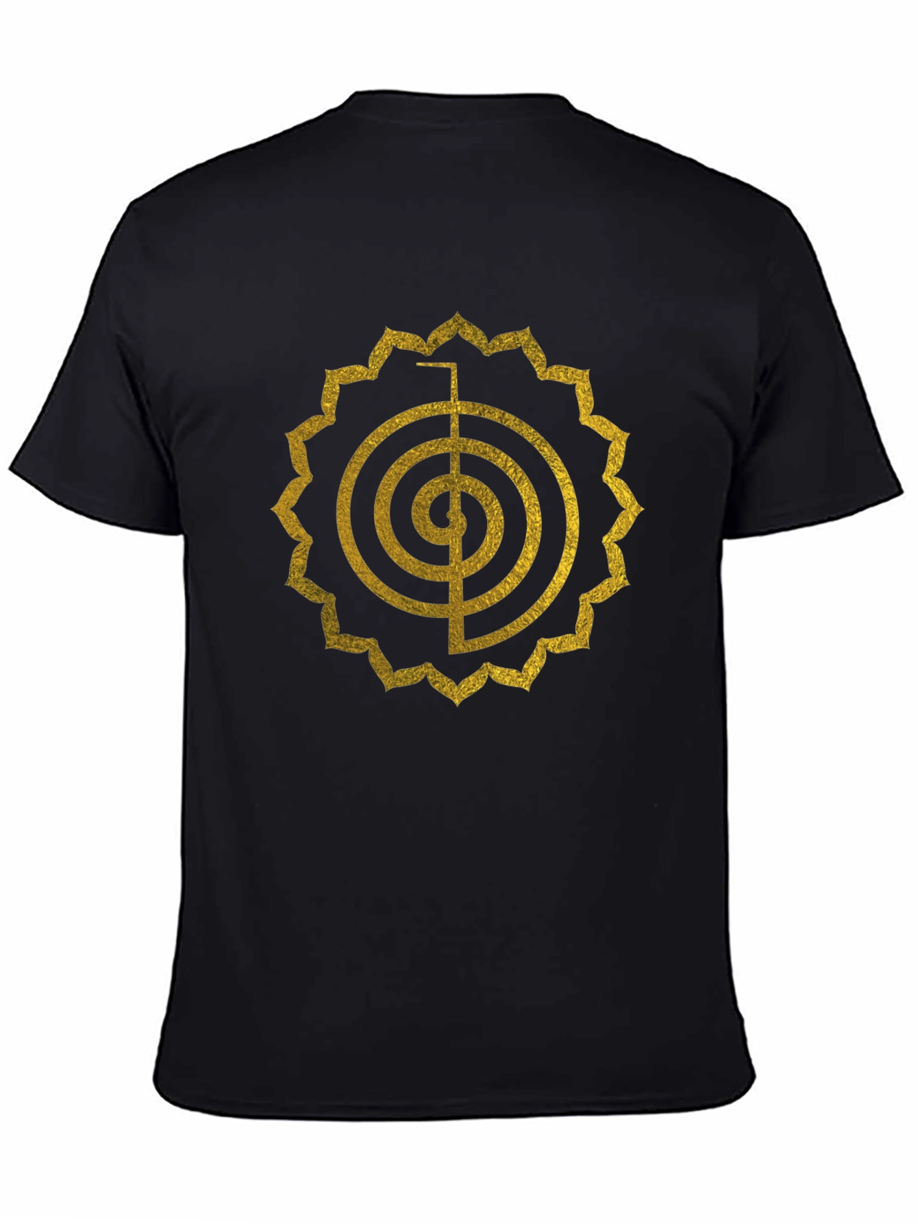 Reiki Symbol Graphic Tee - Black Cotton Blend