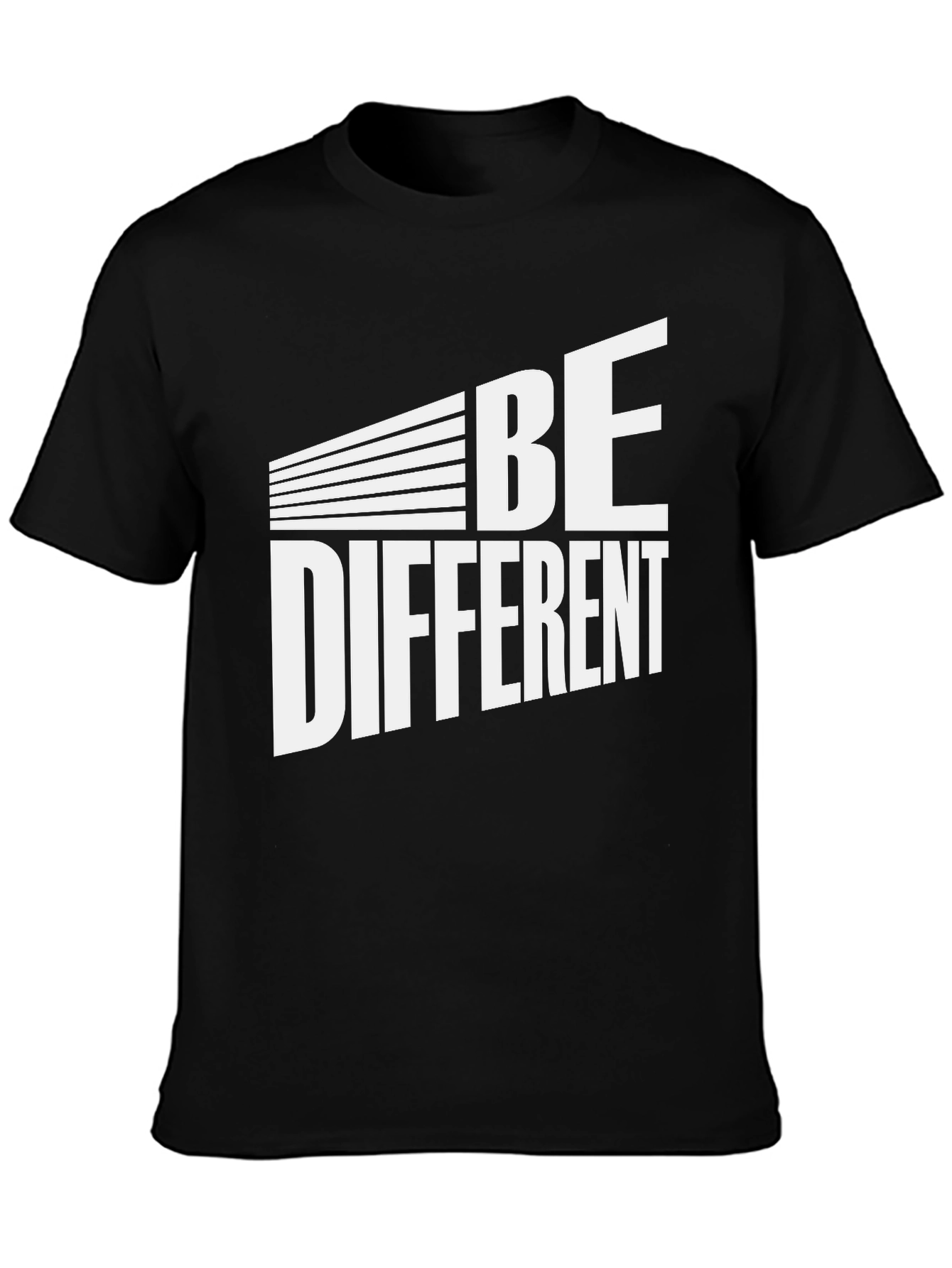 Be Different Graphic Tee - Black Cotton Blend T-Shirt