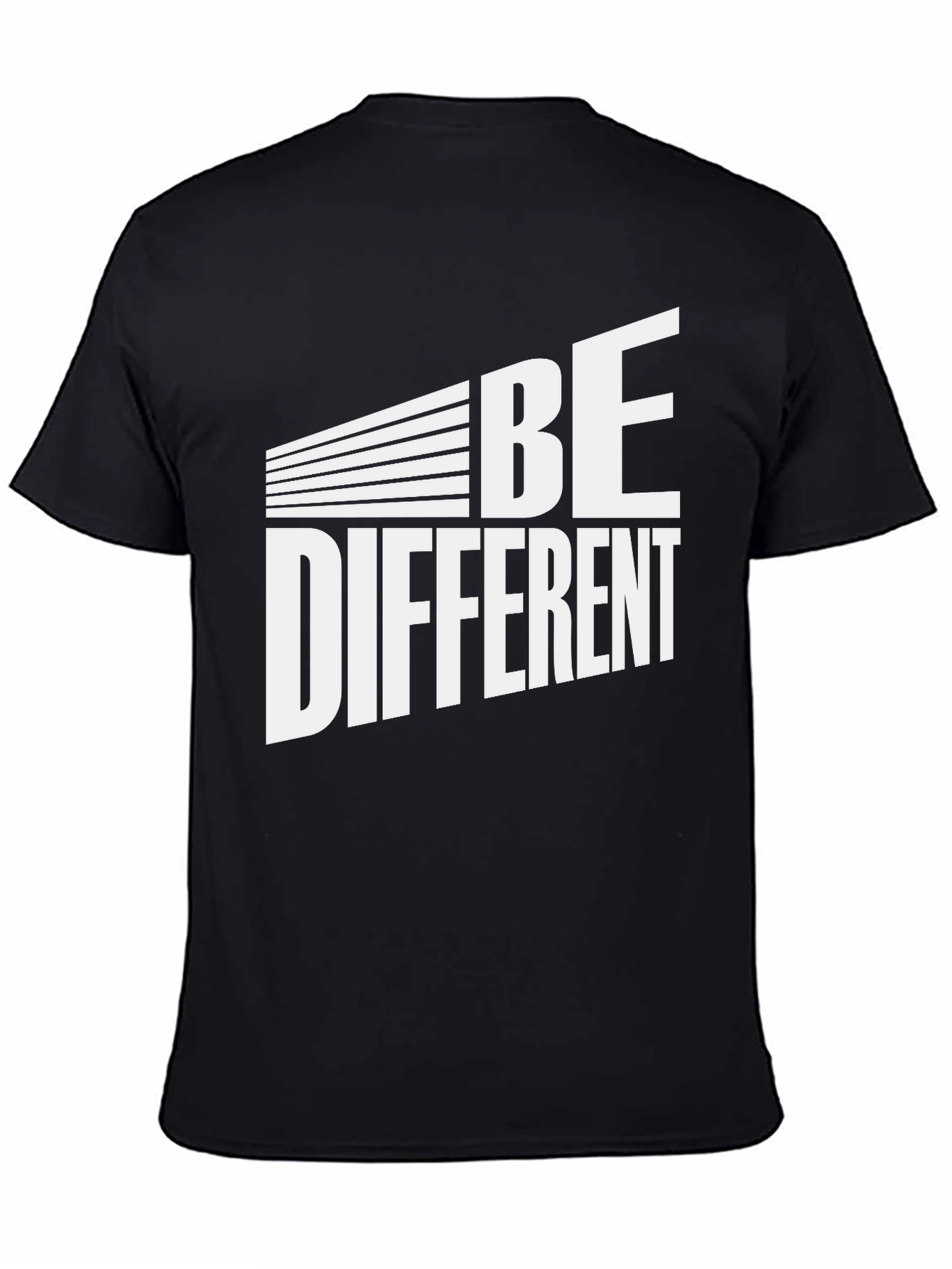 Be Different Graphic Tee - Black Cotton Blend T-Shirt