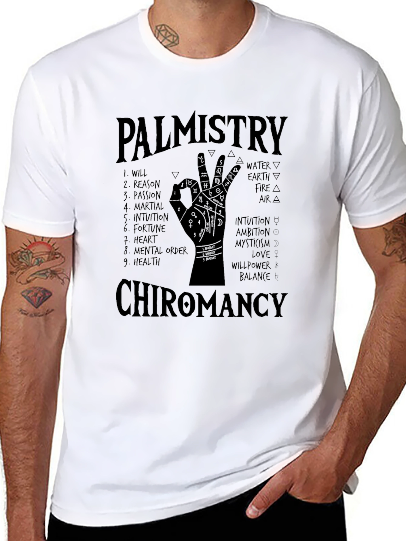 Palmistry Chiromancy Graphic T-Shirt