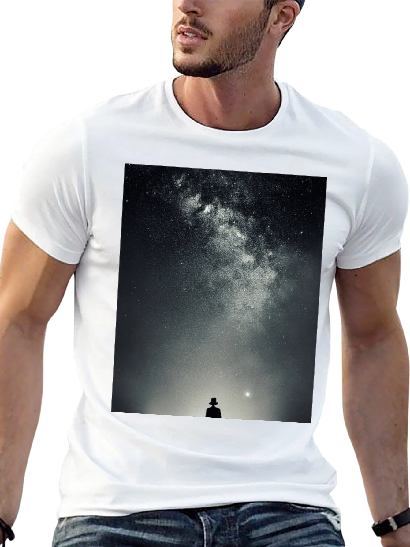 Galaxy Dreamer T-Shirt - Stylish Black Tee