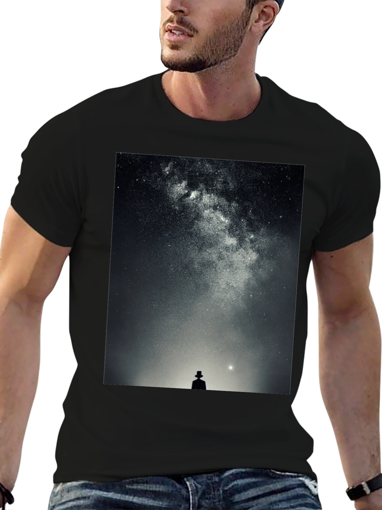 Galaxy Dreamer T-Shirt - Stylish Black Tee