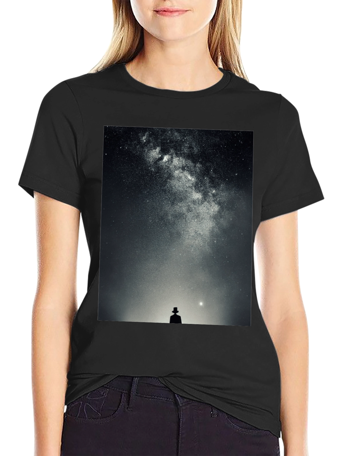 Galaxy Dreamer T-Shirt - Stylish Black Tee
