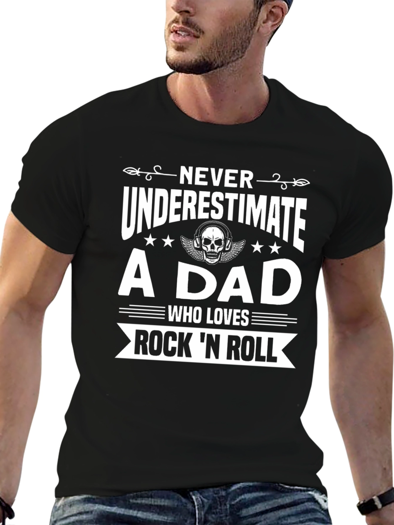 Rock n Roll Dad Graphic T-Shirt