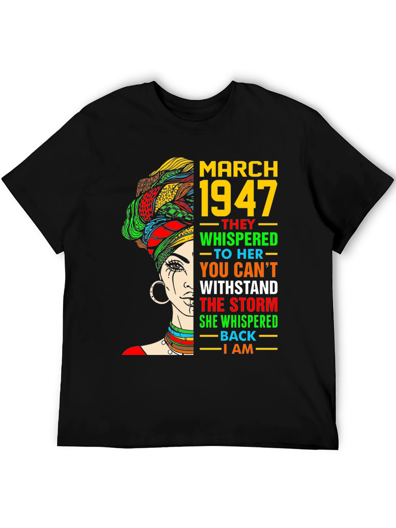 March 1947 Black Woman T-Shirt