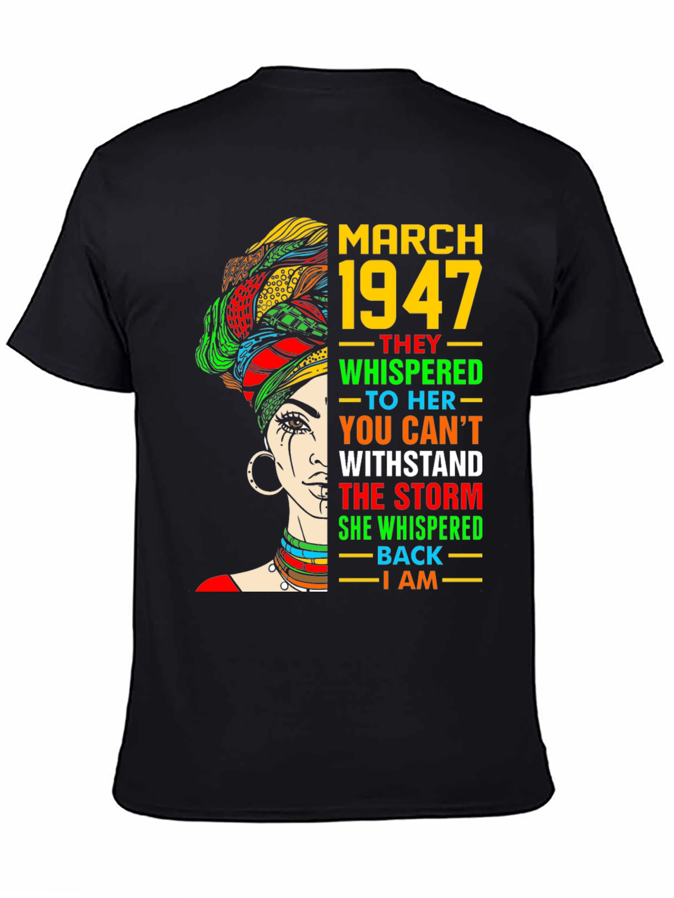March 1947 Black Woman T-Shirt