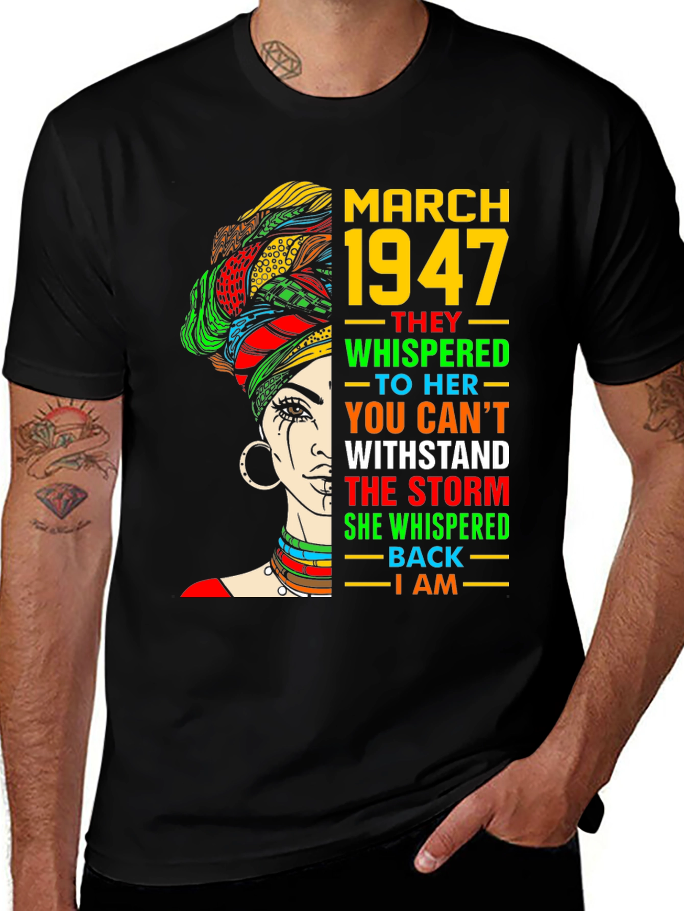 March 1947 Black Woman T-Shirt