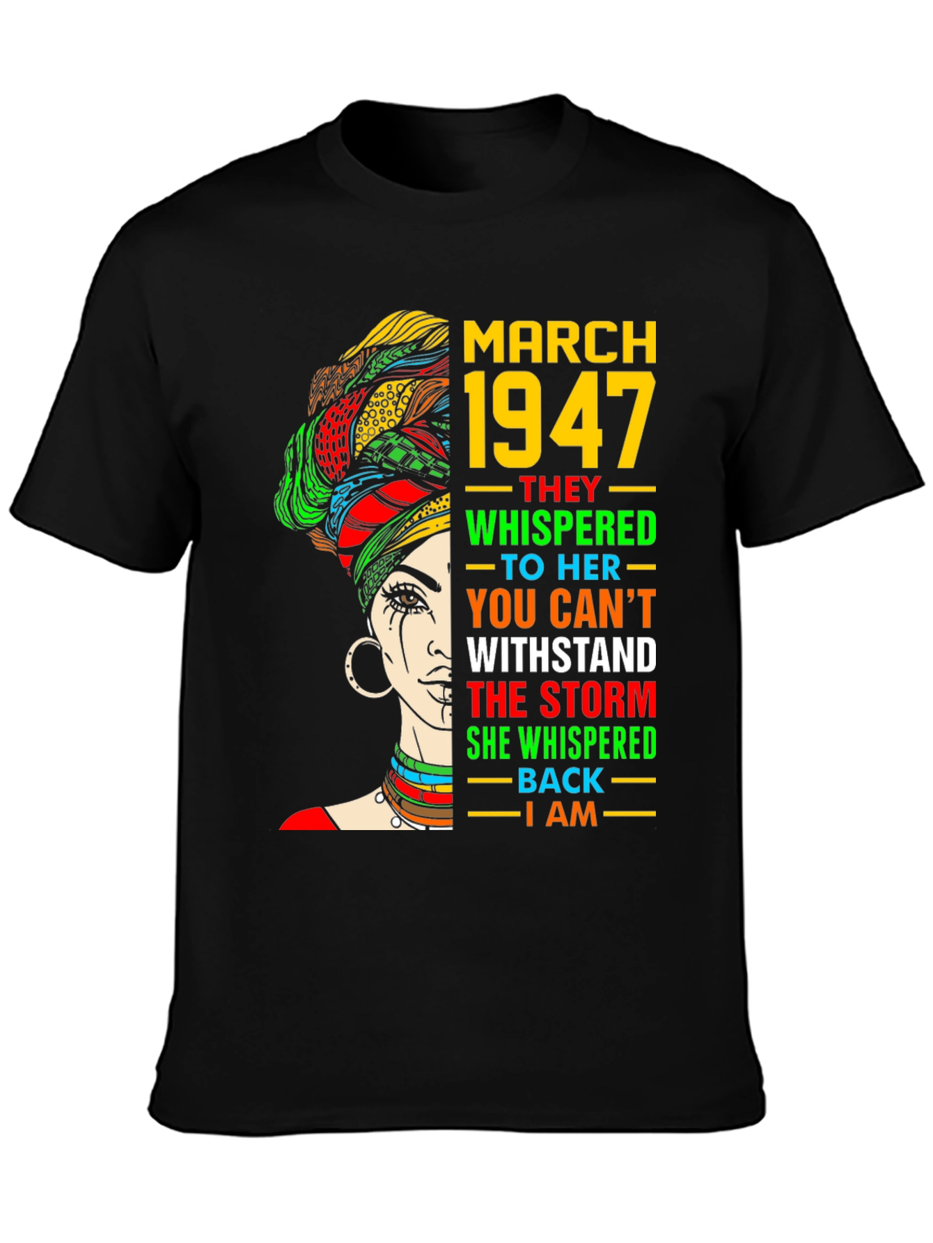 March 1947 Black Woman T-Shirt