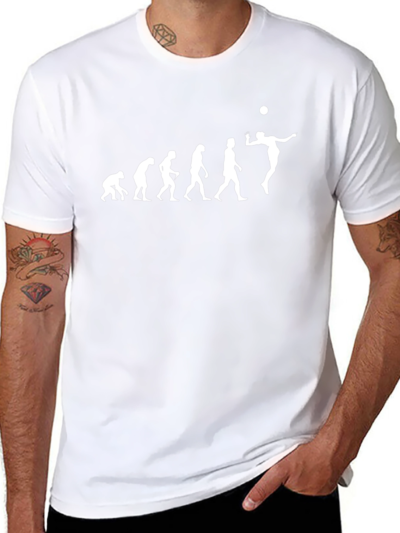 Volleyball Evolution Graphic Tee - Black Cotton T-Shirt