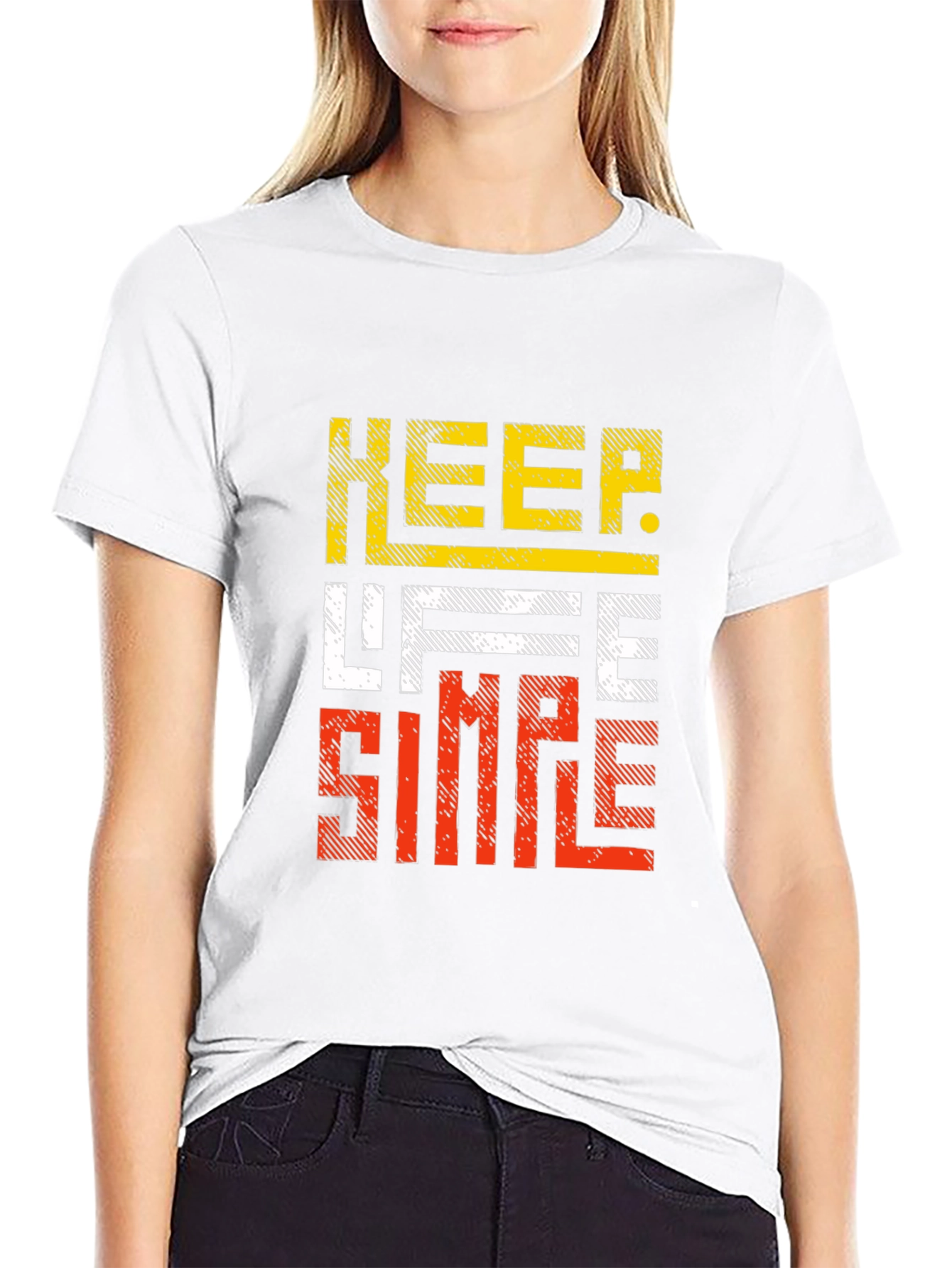 Keep Life Simple Graphic Tee - Casual Black T-Shirt