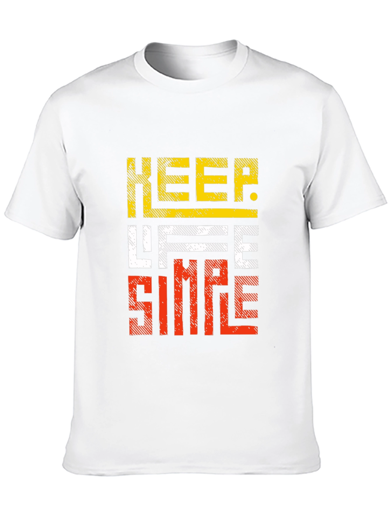 Keep Life Simple Graphic Tee - Casual Black T-Shirt