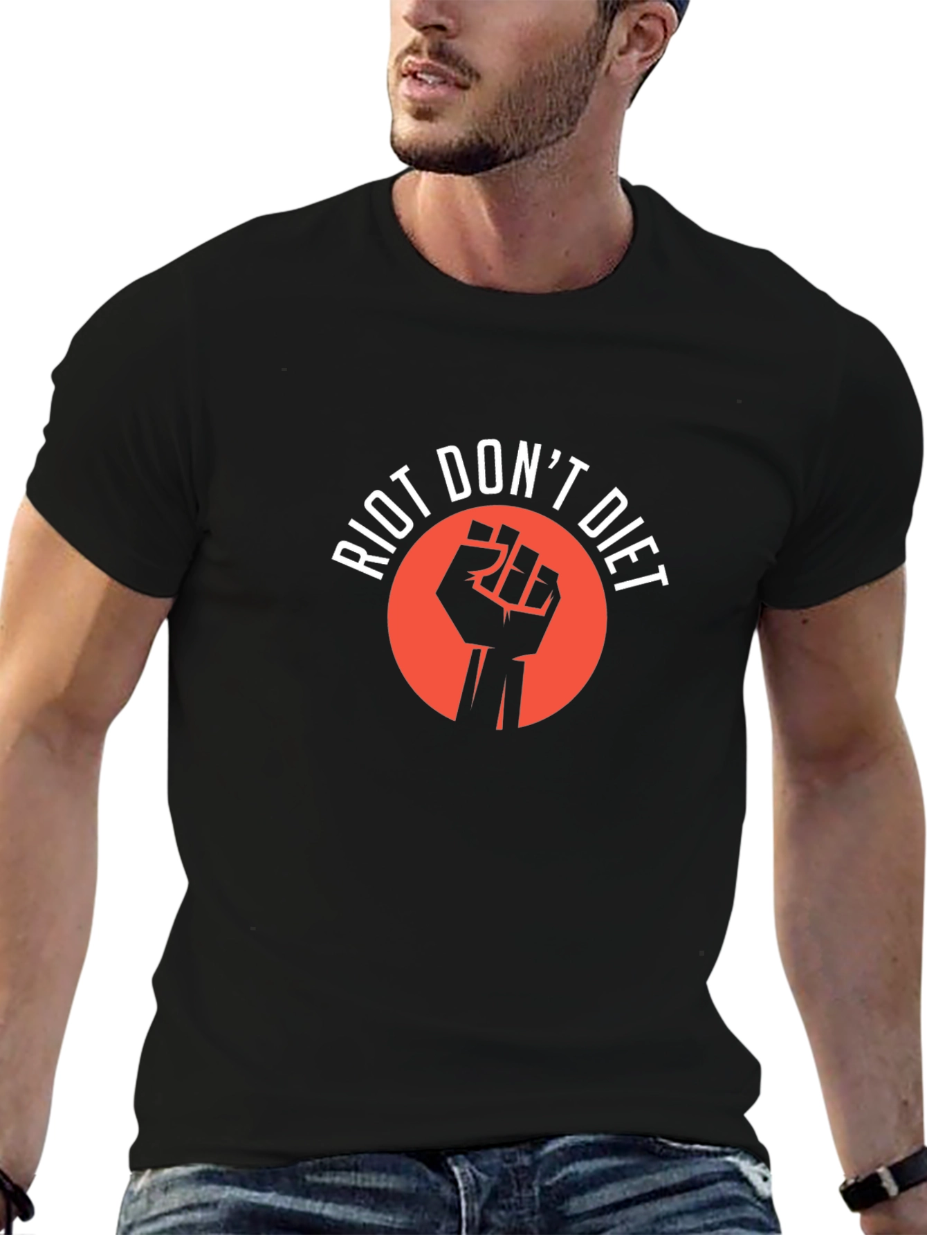 Riot Dont Diet Graphic Tee - Black