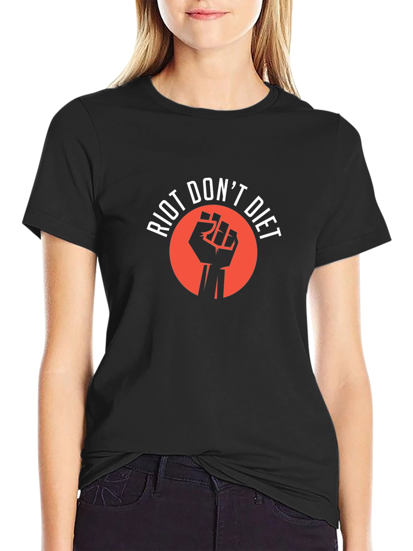 Riot Dont Diet Graphic Tee - Black