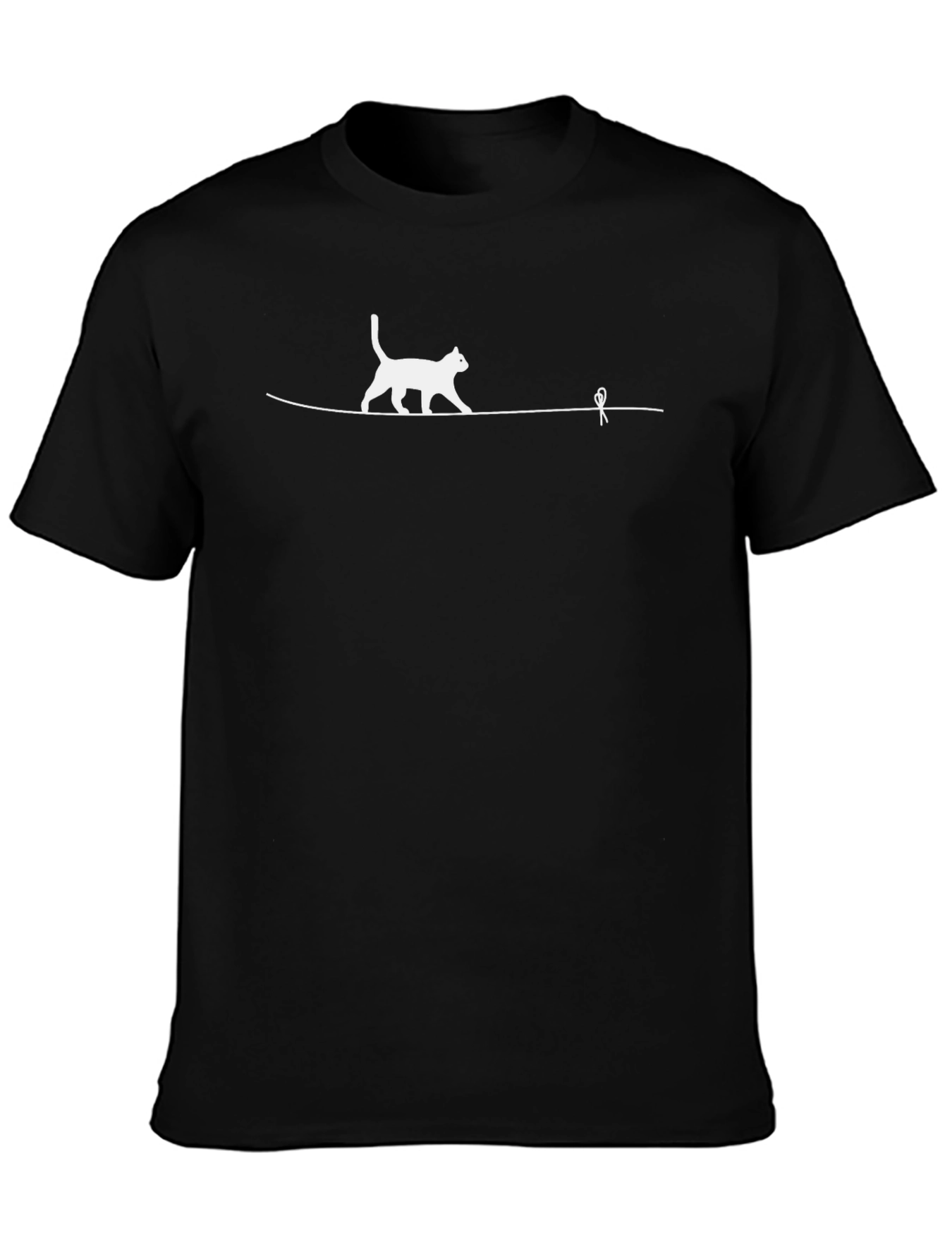 Cat Walking Tightrope Graphic T-Shirt