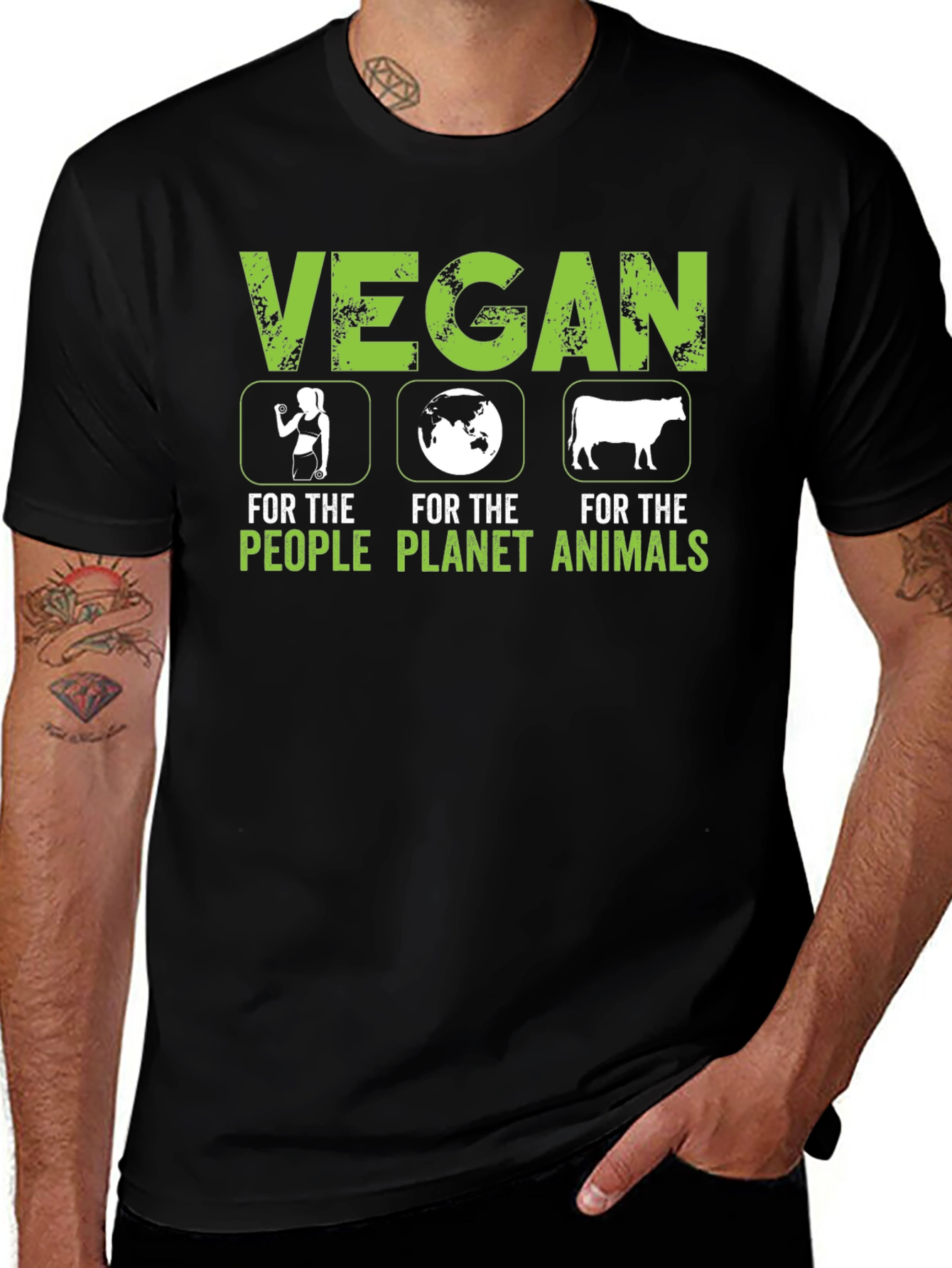 Vegan For The People Planet Animals T-Shirt