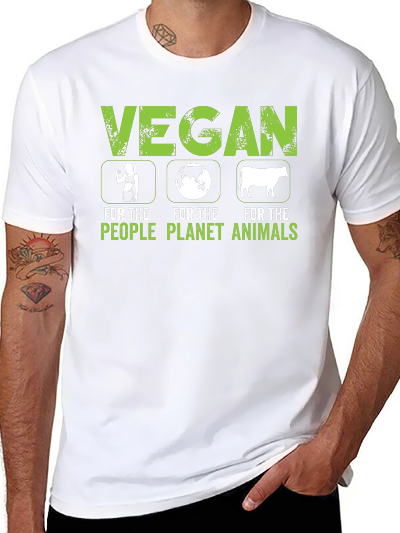 Vegan For The People Planet Animals T-Shirt