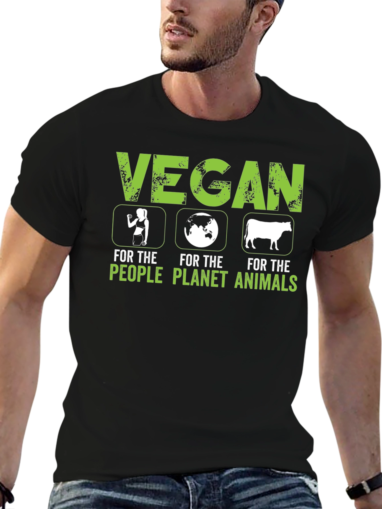 Vegan For The People Planet Animals T-Shirt