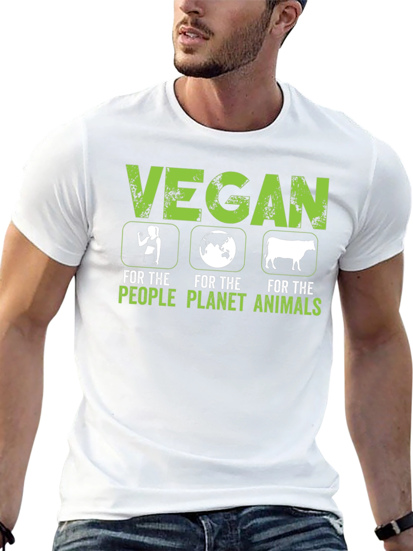 Vegan For The People Planet Animals T-Shirt