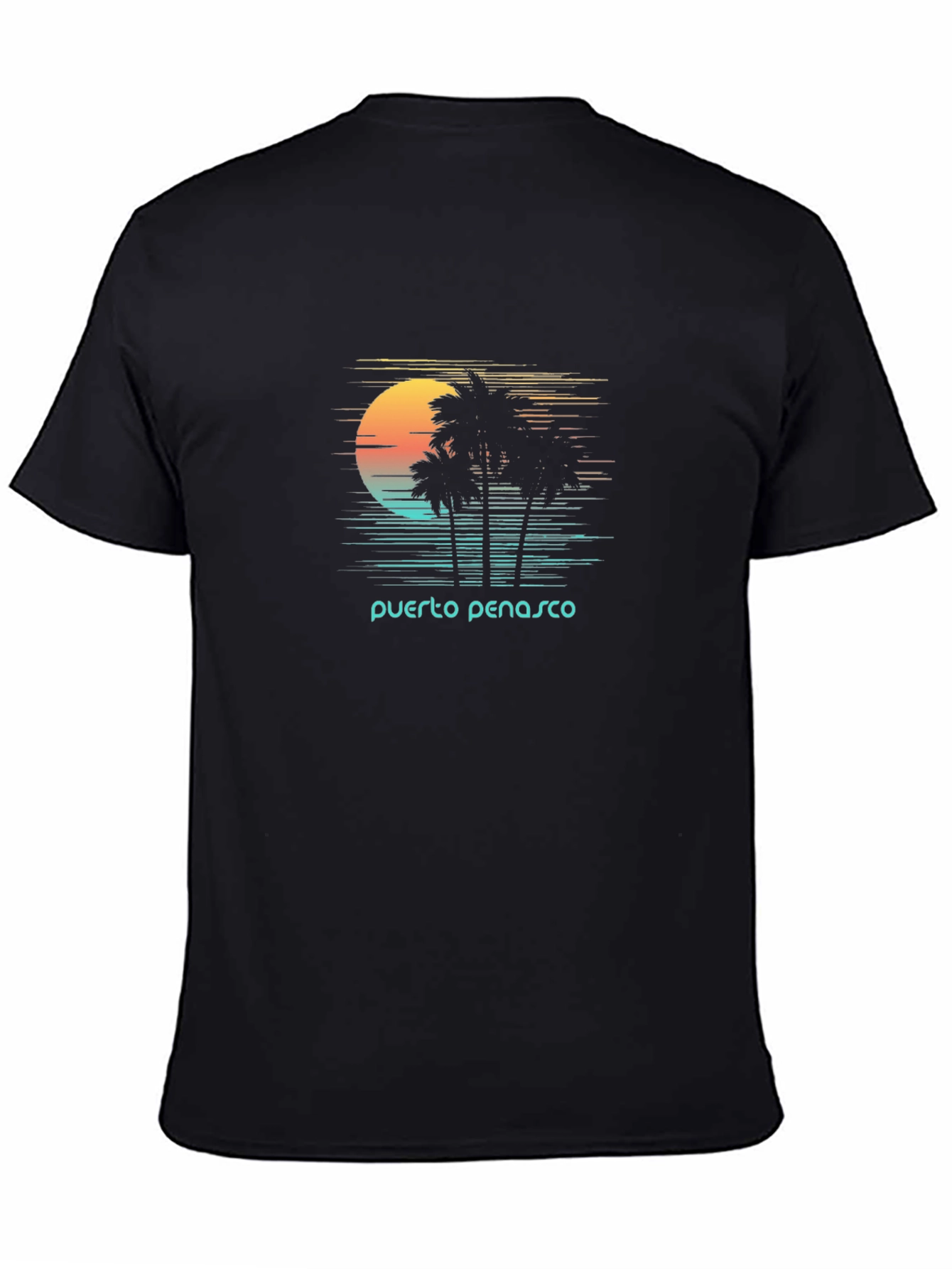 Puerto Penasco Sunset Palm T-Shirt