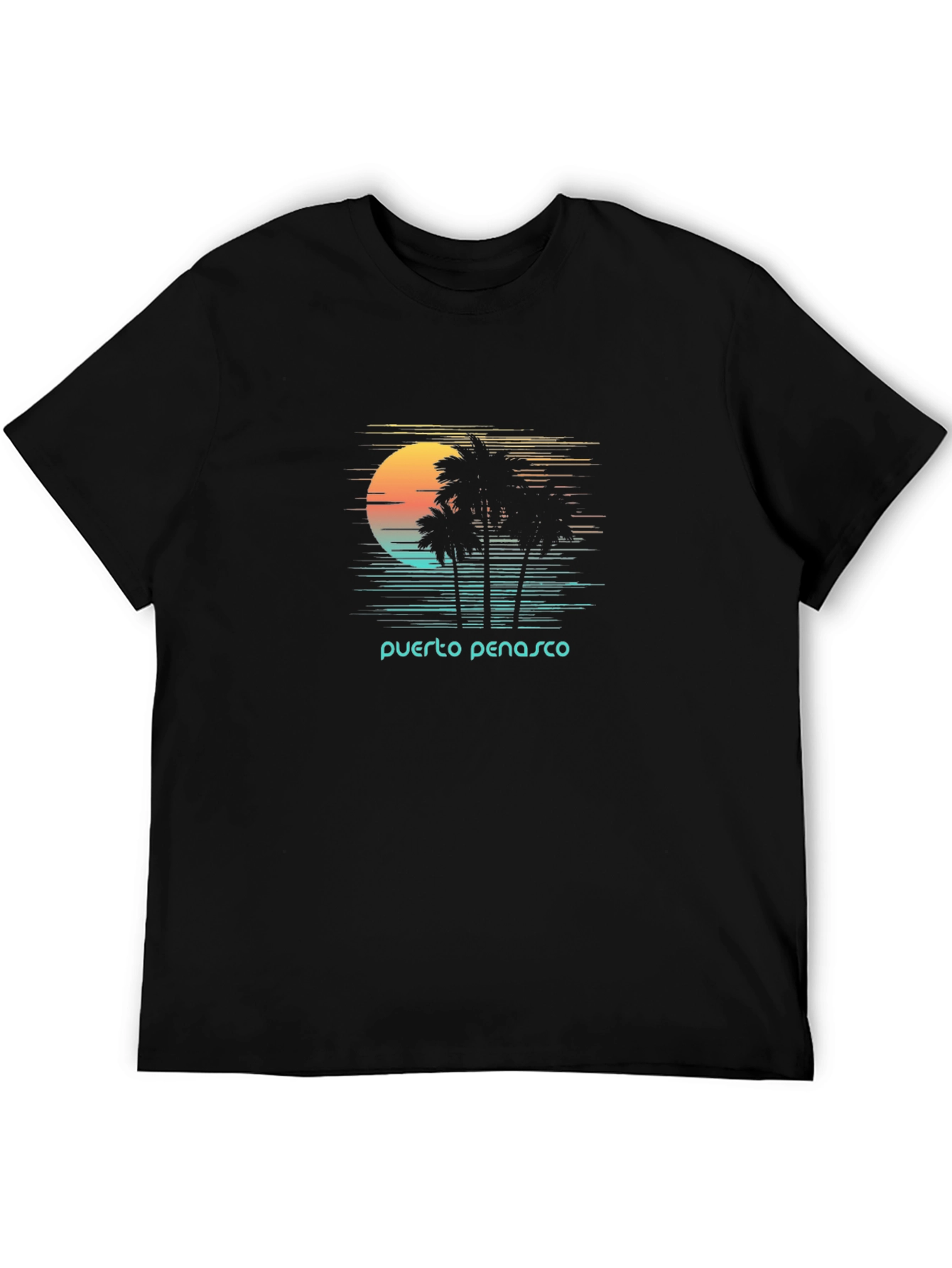 Puerto Penasco Sunset Palm T-Shirt