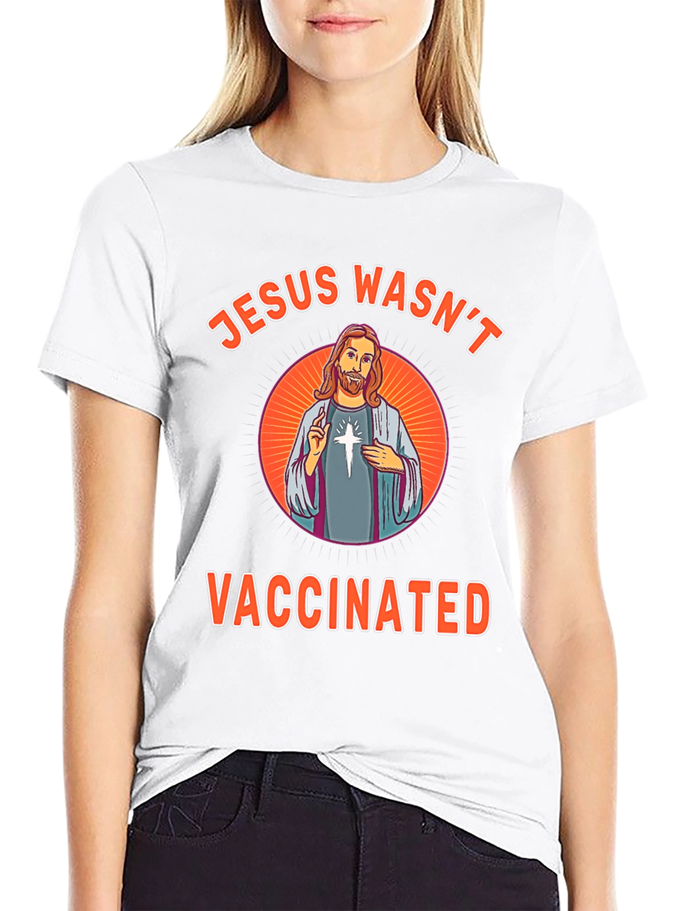 Jesus Wasnt Vaccinated Novelty T-Shirt