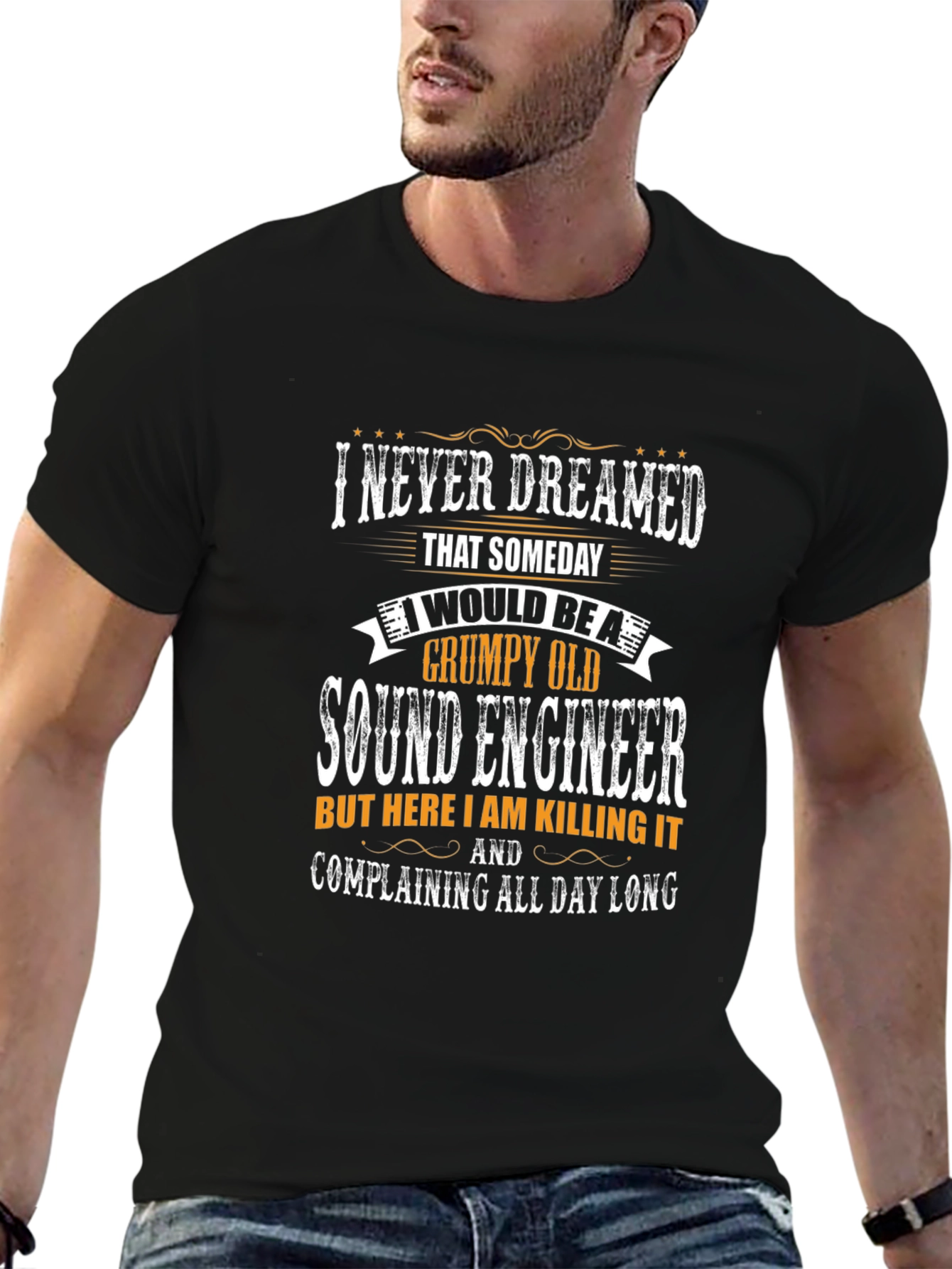 Grumpy Old Sound Engineer T-Shirt Funny Gift