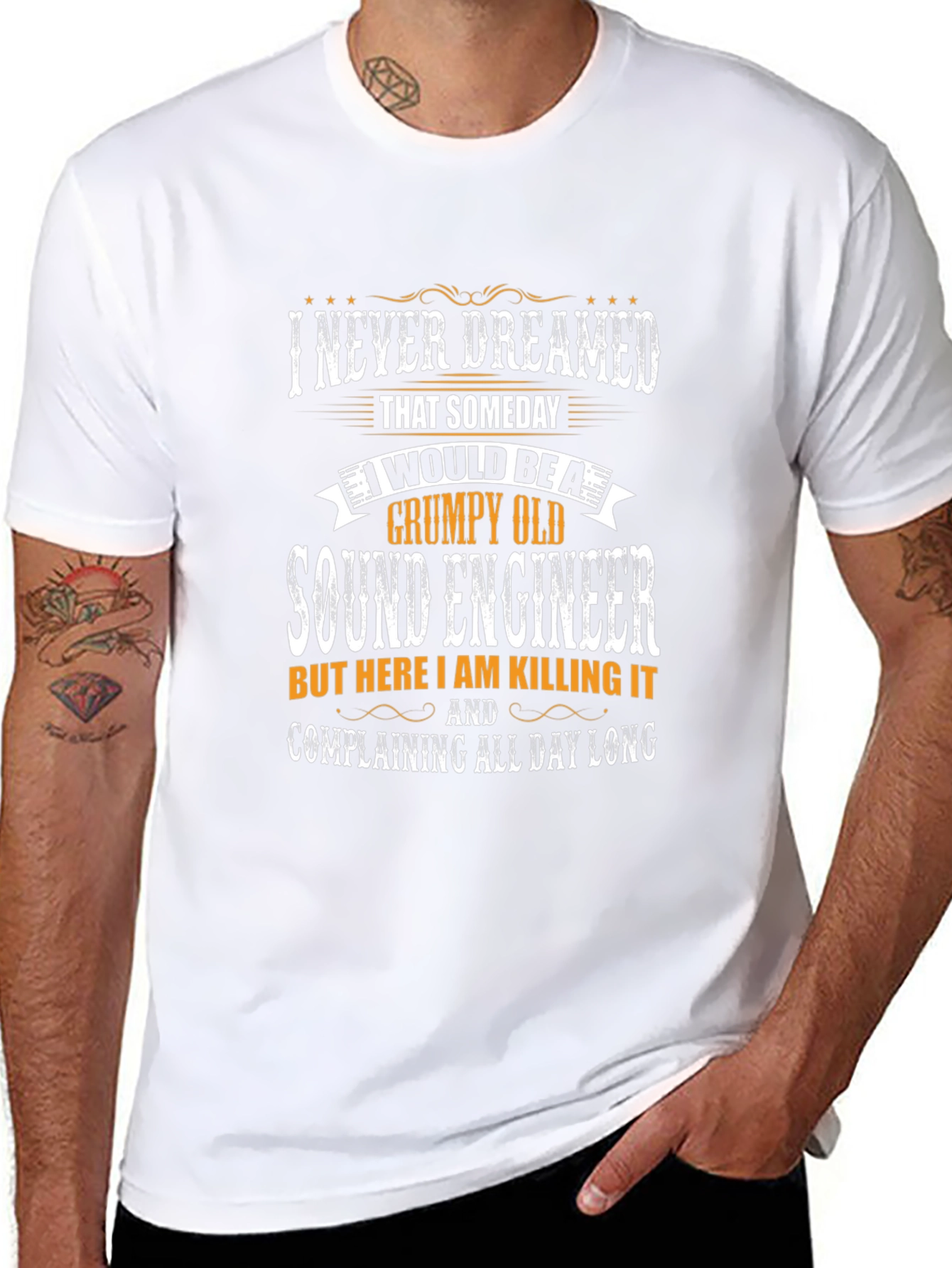 Grumpy Old Sound Engineer T-Shirt Funny Gift
