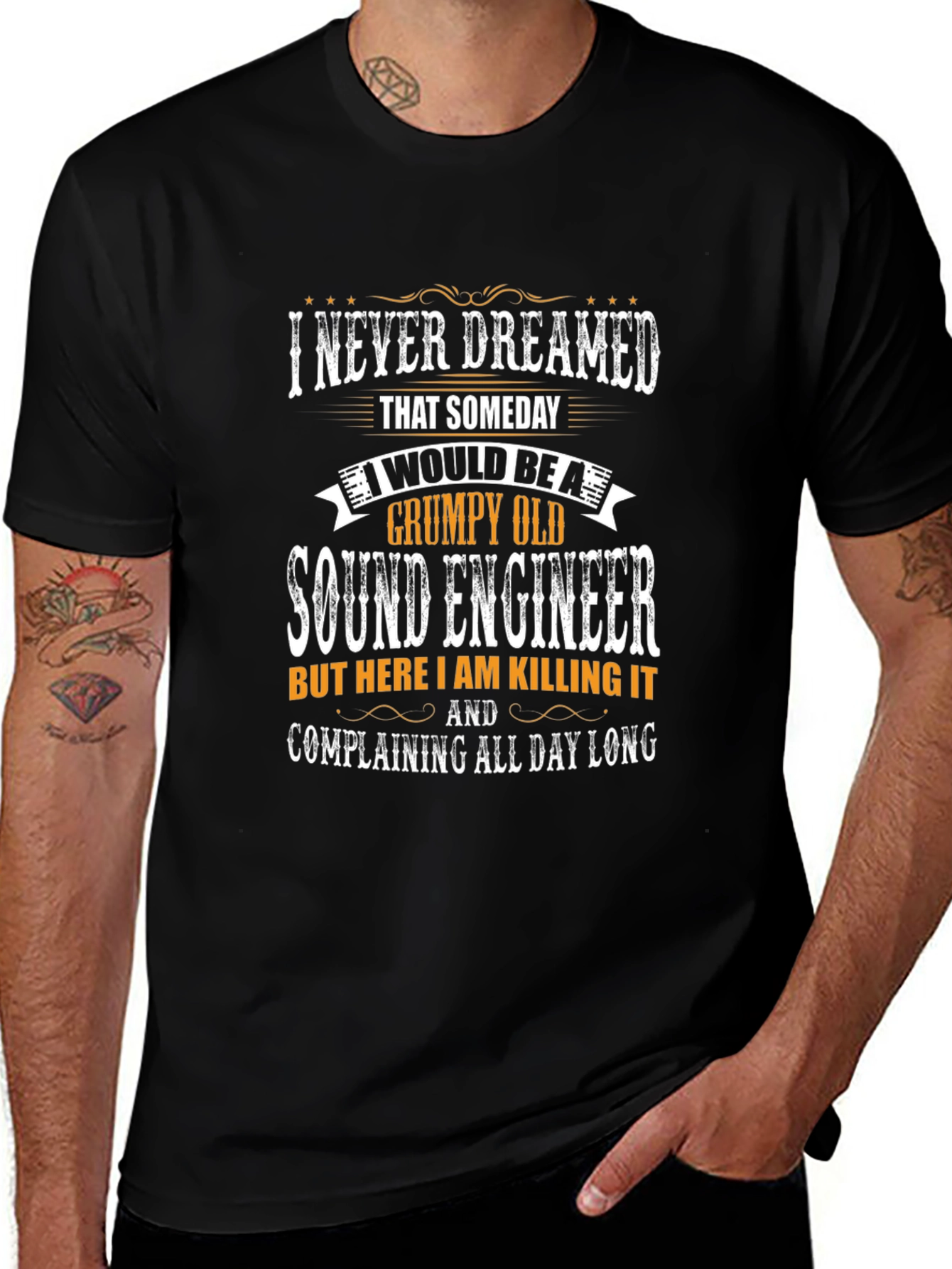 Grumpy Old Sound Engineer T-Shirt Funny Gift