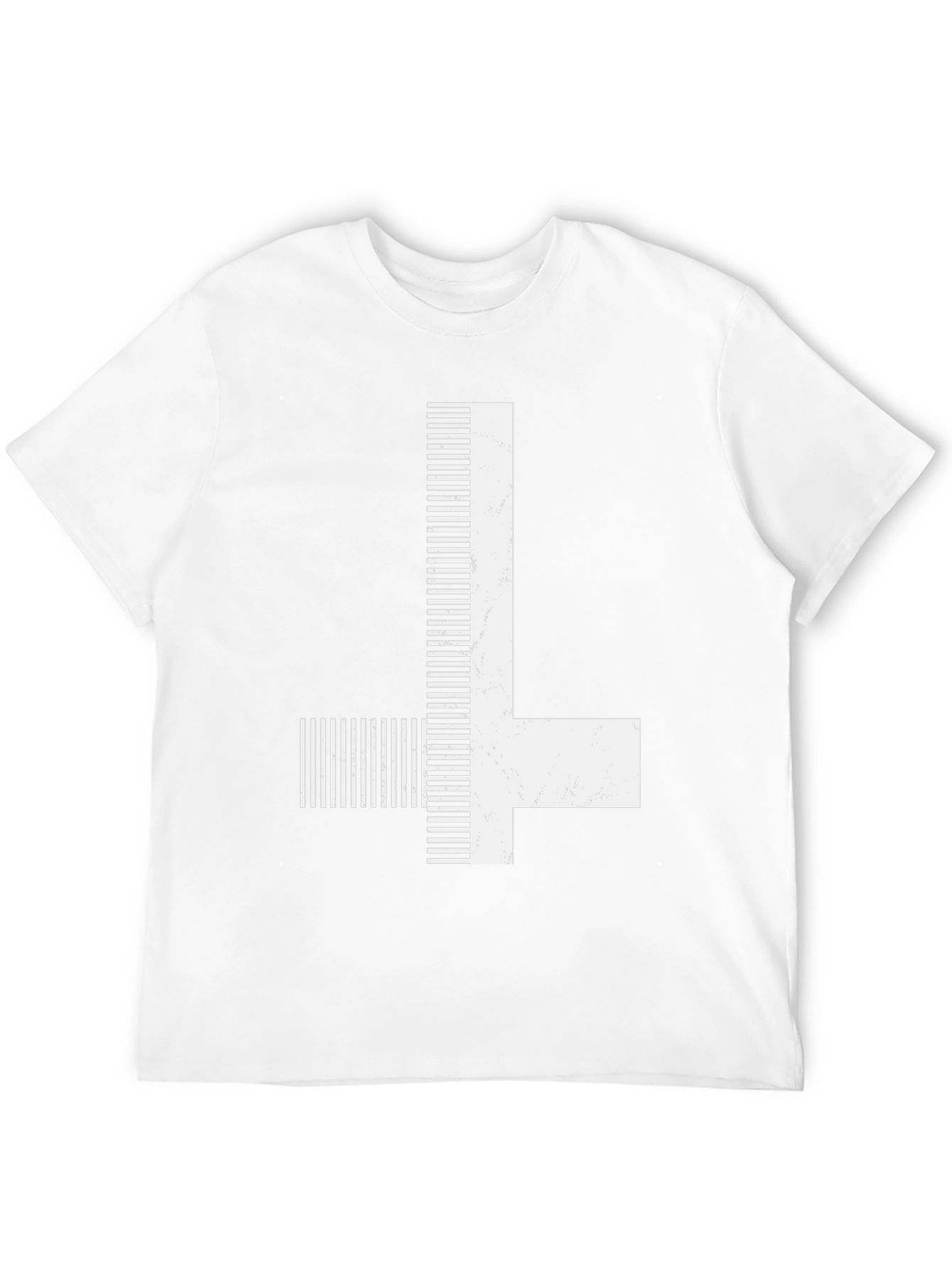 Inverted Cross Graphic Print Black T-Shirt