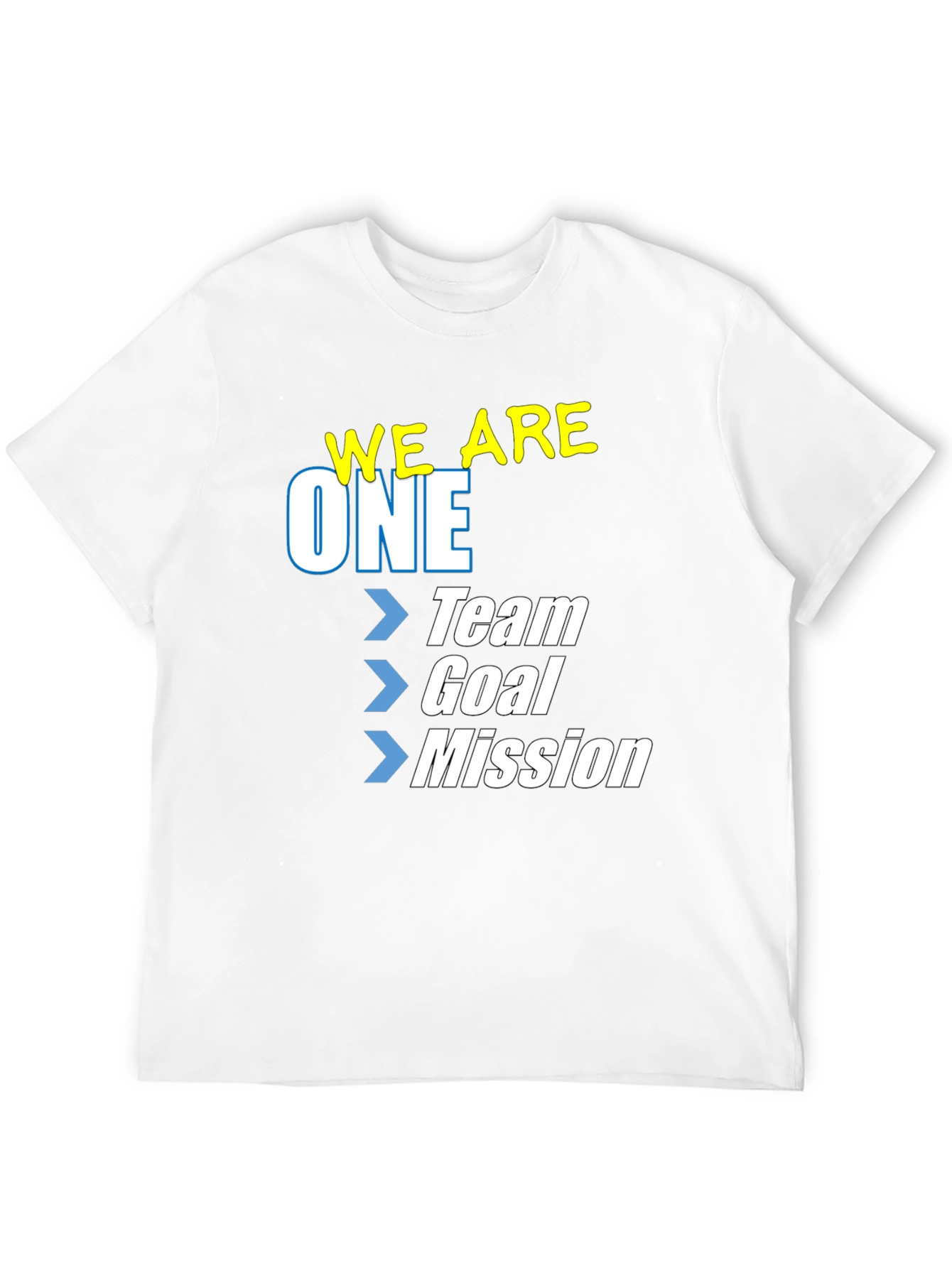 We Are One Team Goal Mission T-Shirt - Black